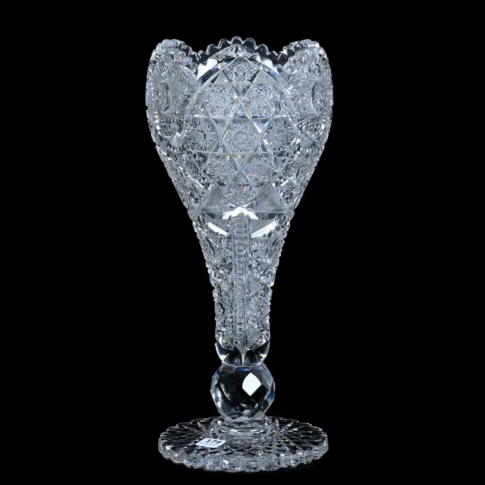 Chalice Vase, American Brilliant Cut Glass, Paris Pattern By Nelson (1 of 3)