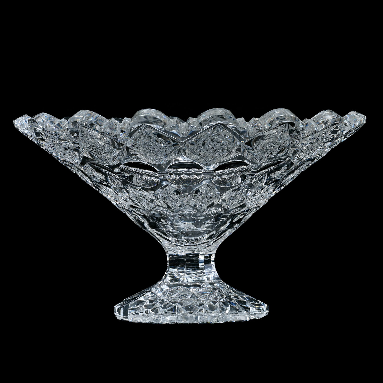Tazza, American Brilliant Cut Glass, Kings Pattern By Hawkes (1 of 3)