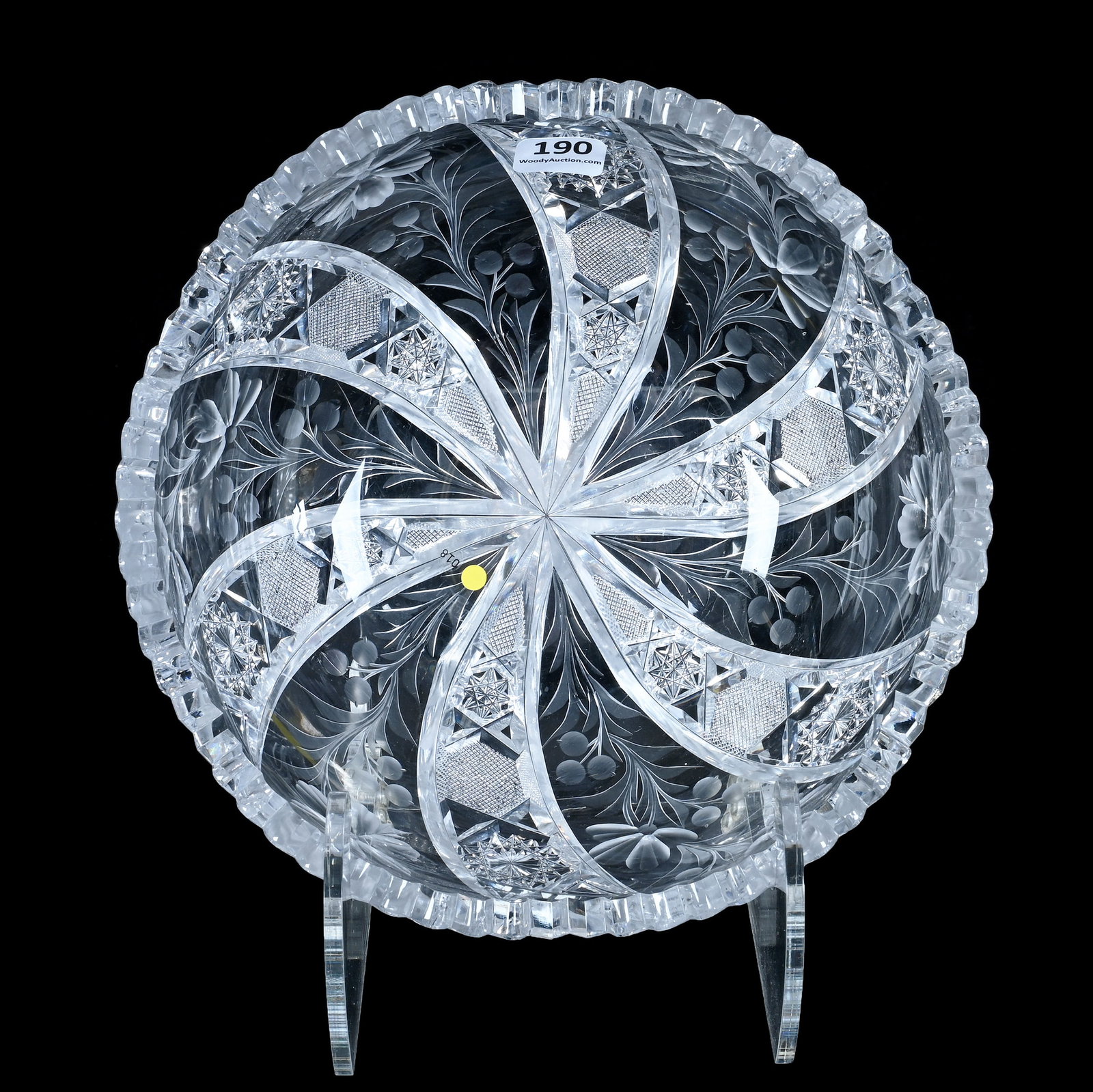 Bowl, American Brilliant Cut Glass, Signed Tuthill, Primrose Pattern (1 of 3)