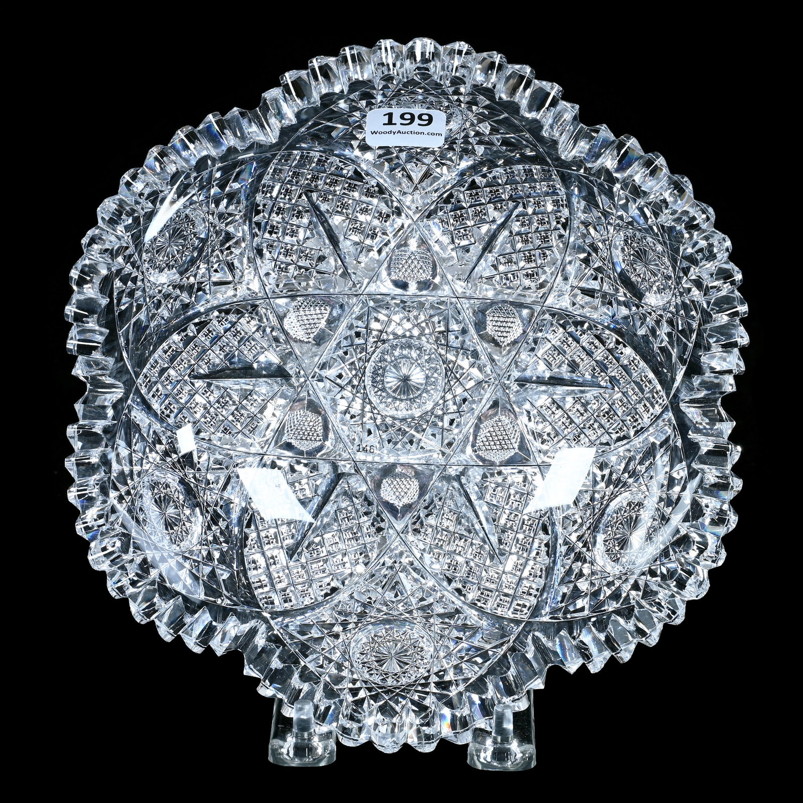 Bowl, American Brilliant Cut Glass, Aberdeen Pattern By Hawkes (1 of 5)