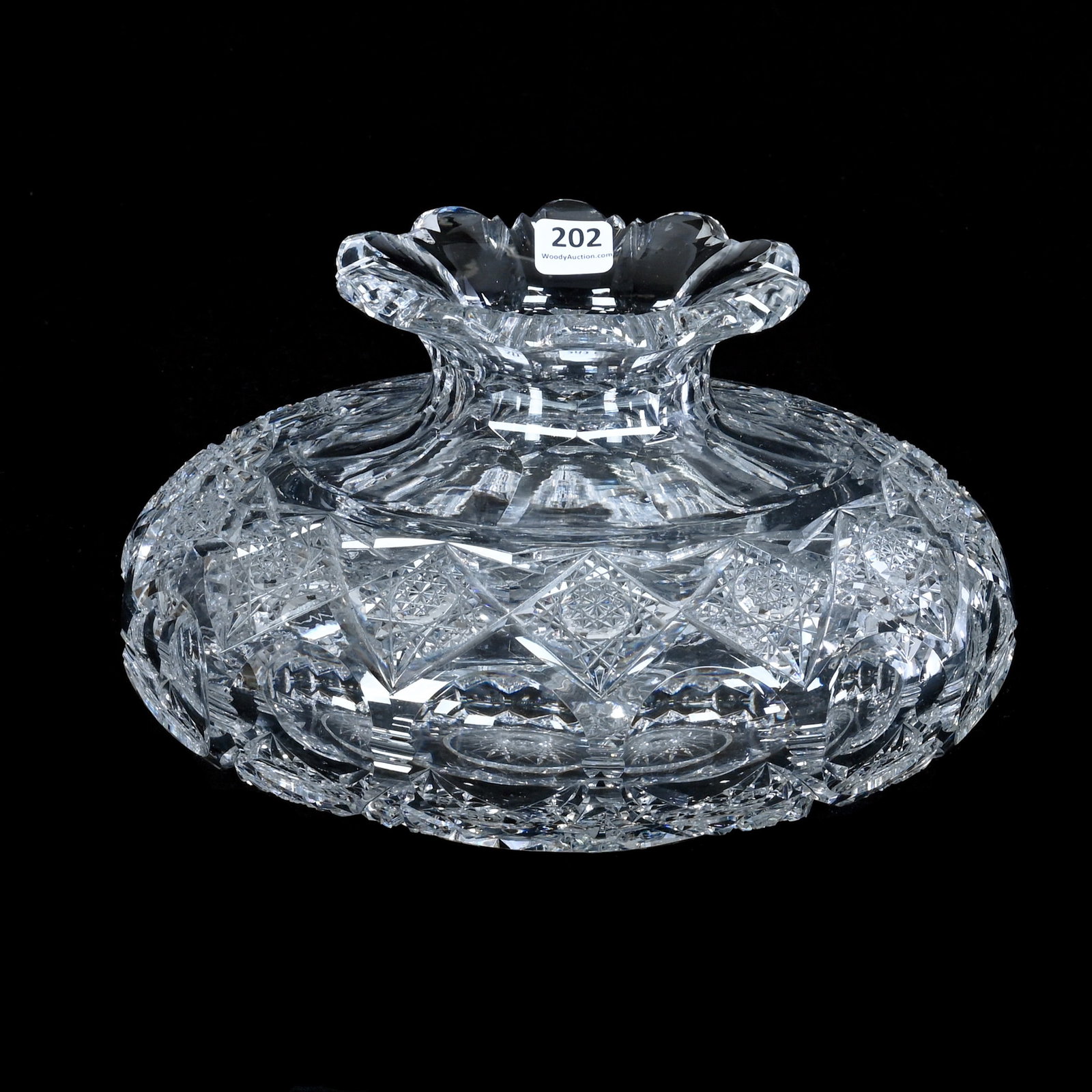 Flower Center, American Brilliant Cut Glass, Kings Pattern By Hawkes (1 of 3)