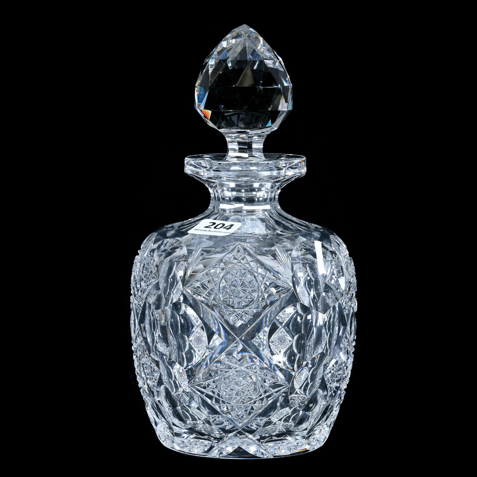 Cologne Bottle, American Brilliant Cut Glass, Signed Hawkes, Queens Pattern (1 of 3)