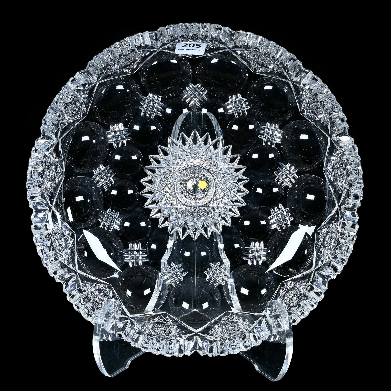 Bowl, American Brilliant Cut Glass, Signed Sinclaire, Bengal Pattern (1 of 2)