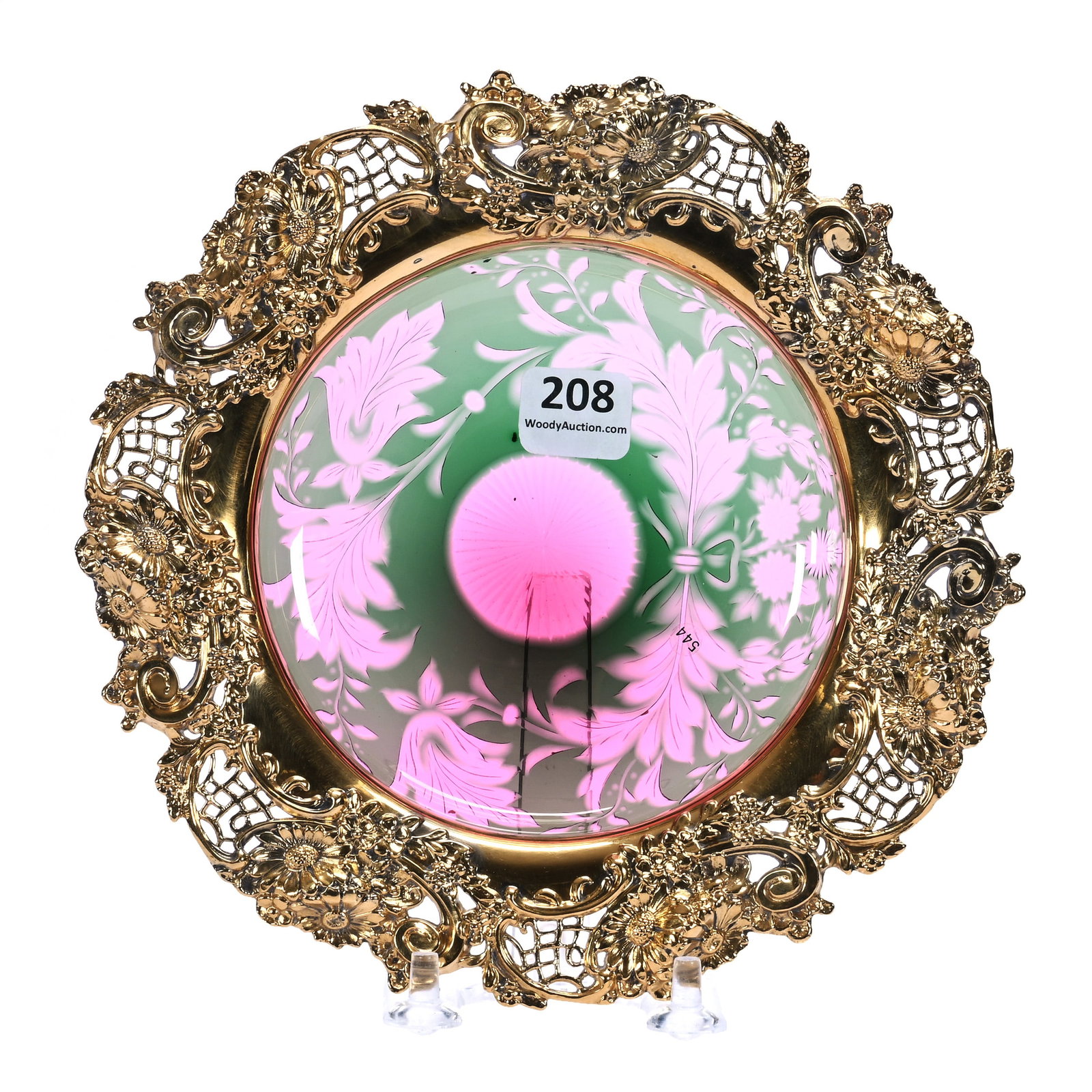 Small Round Tray, Brilliant Period Cut Glass (1 of 3)