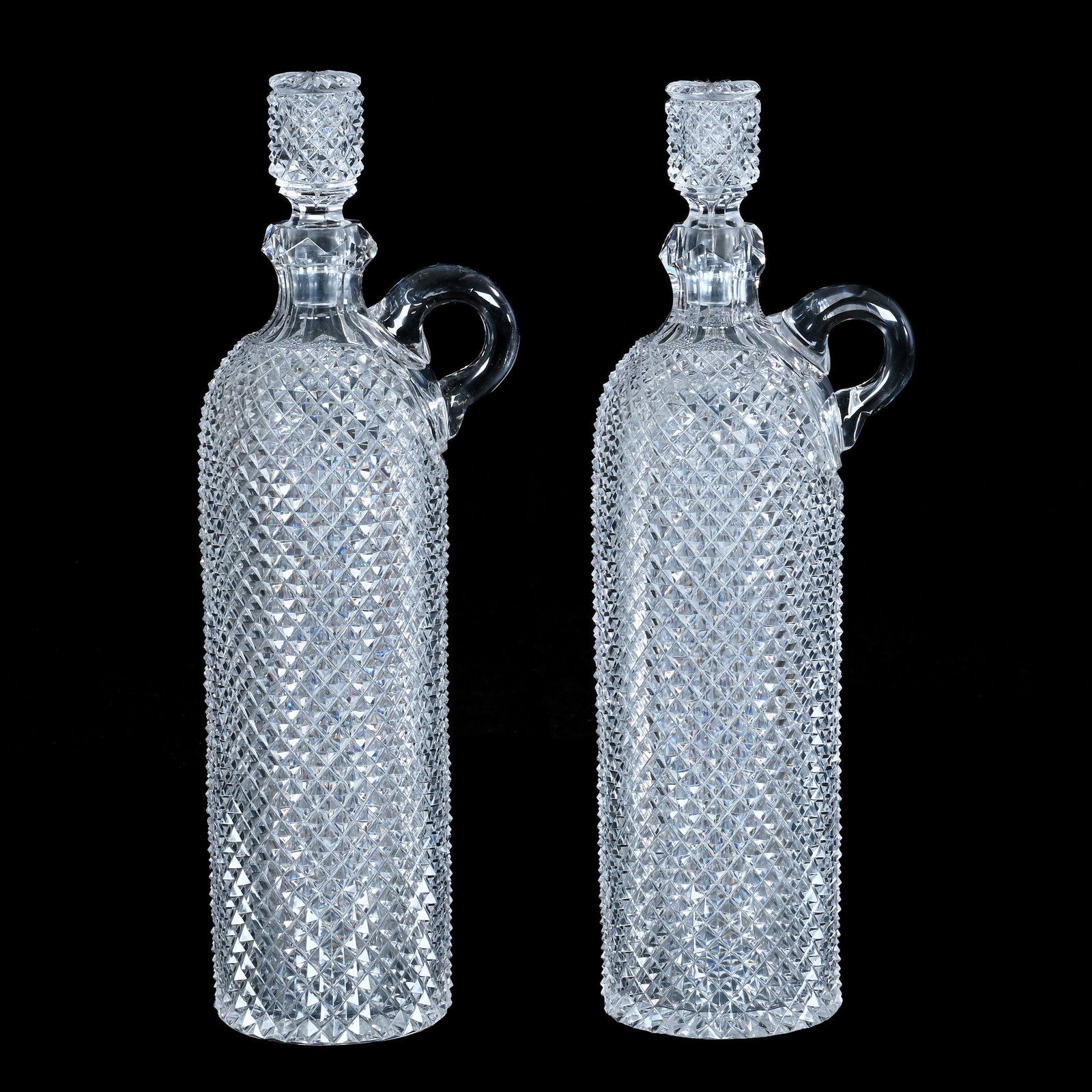 Pair Whiskey Decanters, American Brilliant Cut Glass (1 of 6)