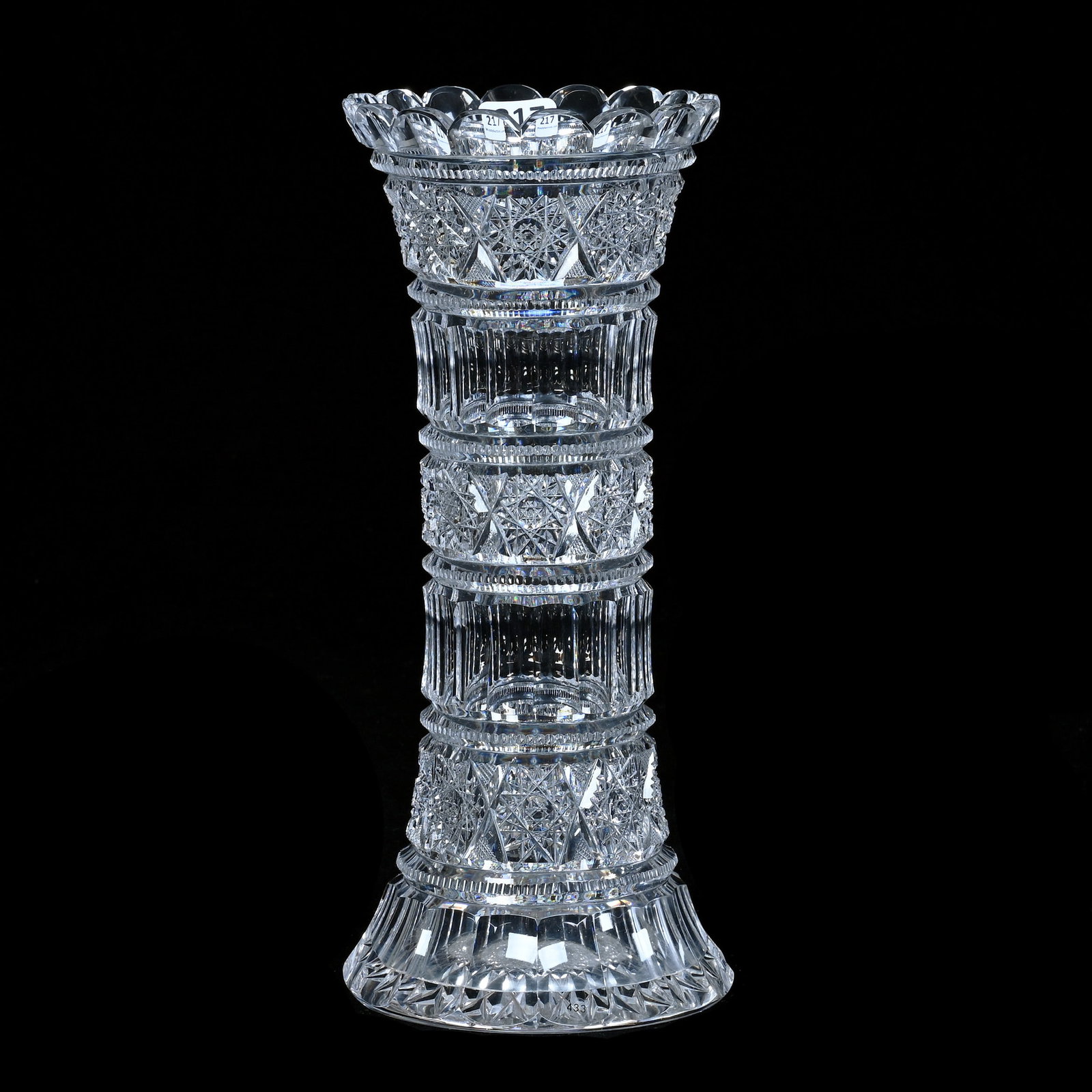 Vase, American Brilliant Cut Glass, Aberdeen Pattern By Jewel Cut Glass (1 of 3)