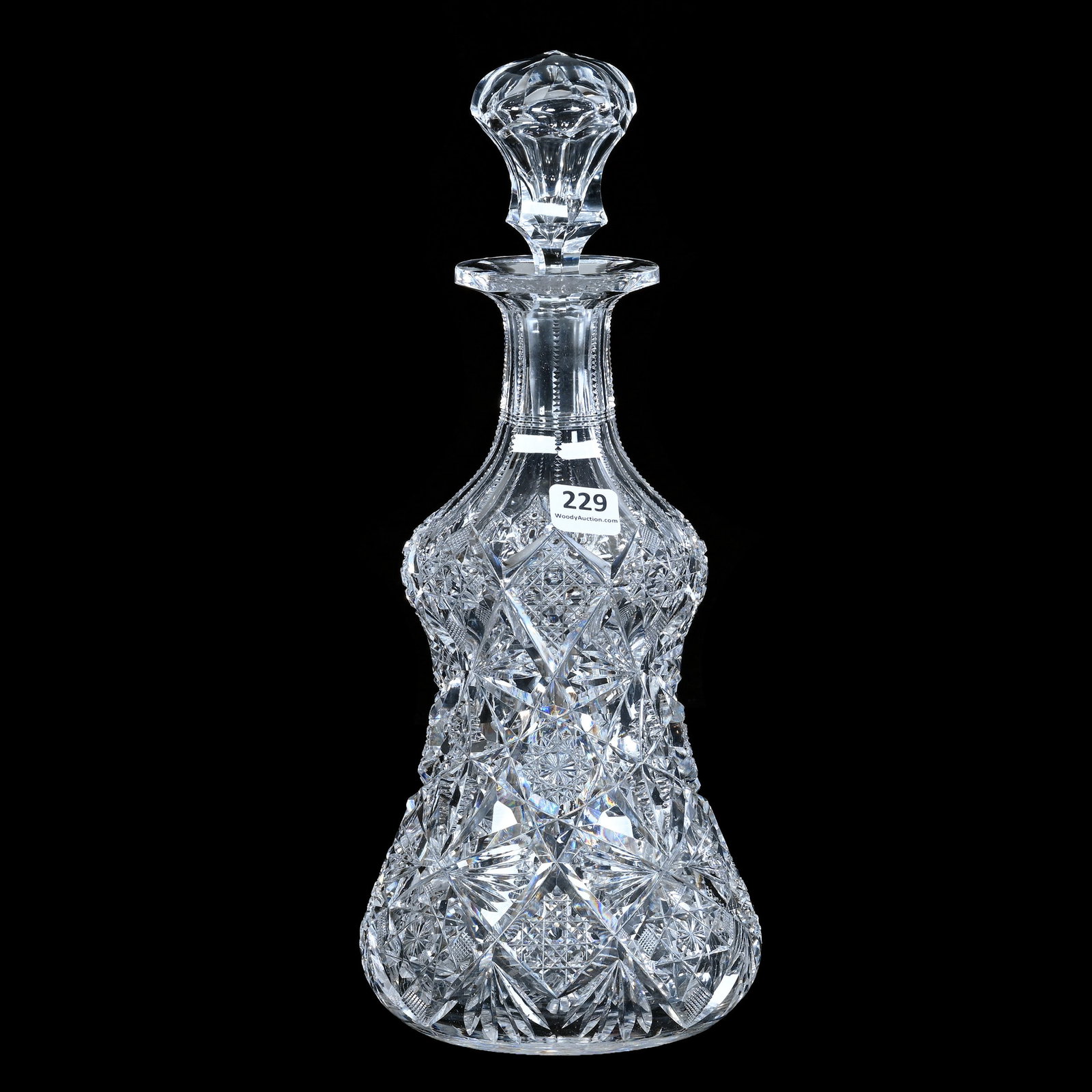 Decanter, American Brilliant Cut Glass, Signed J. Hoare (1 of 3)