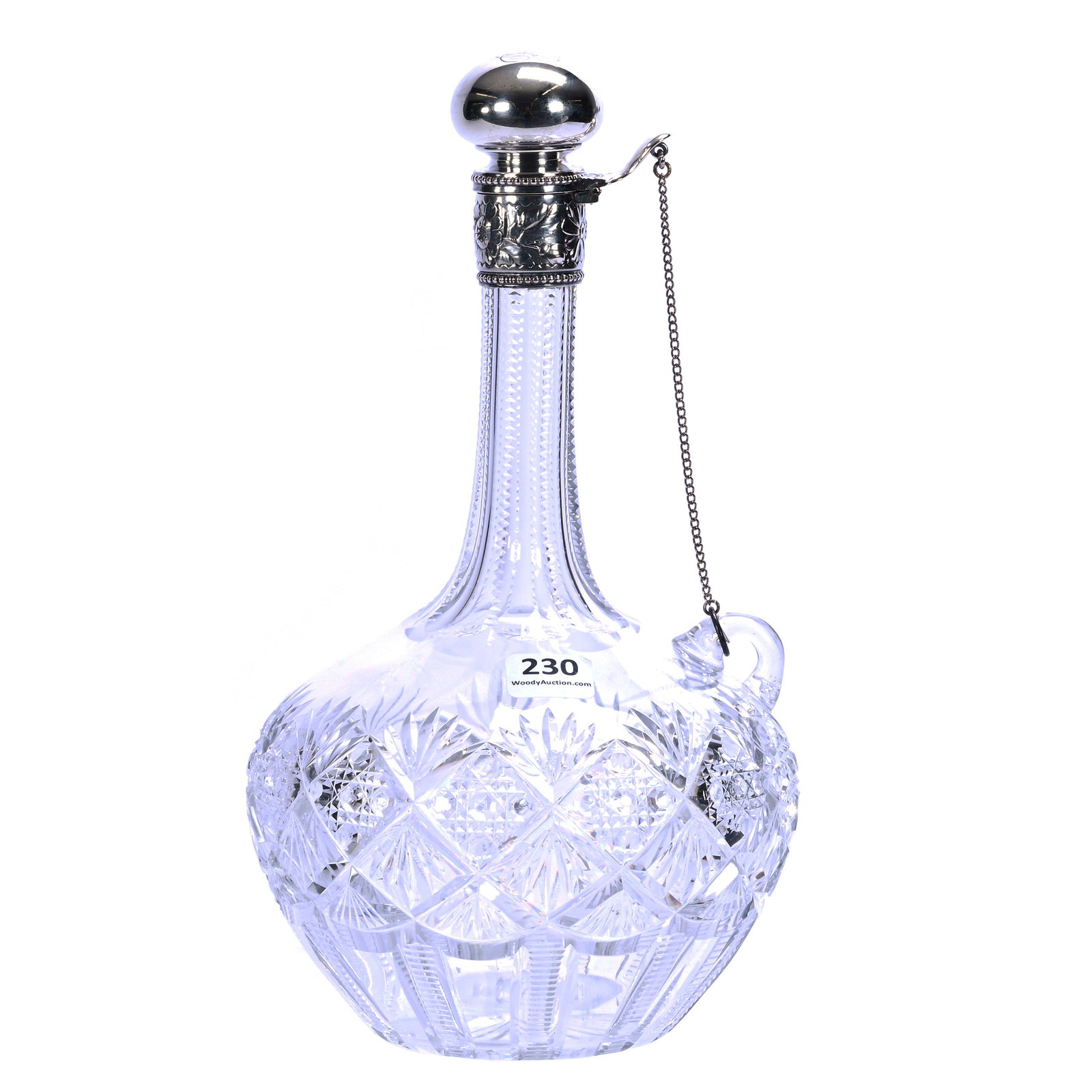 Chain Decanter, American Brilliant Cut Glass, Croesus Pattern By J. Hoare (1 of 5)