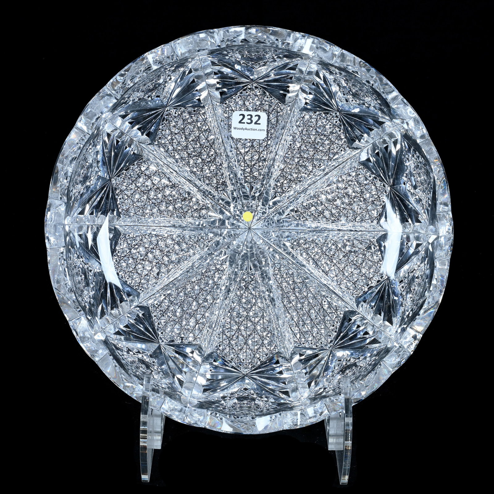 Bowl, American Brilliant Cut Glass, Signed Hawkes, Napolean Pattern (1 of 3)