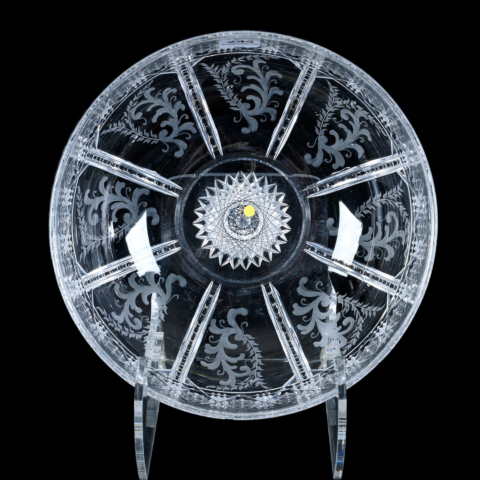 Bowl, American Brilliant Cut Glass, Signed Sinclaire, Cut And Engraved Pattern #4 (1 of 3)