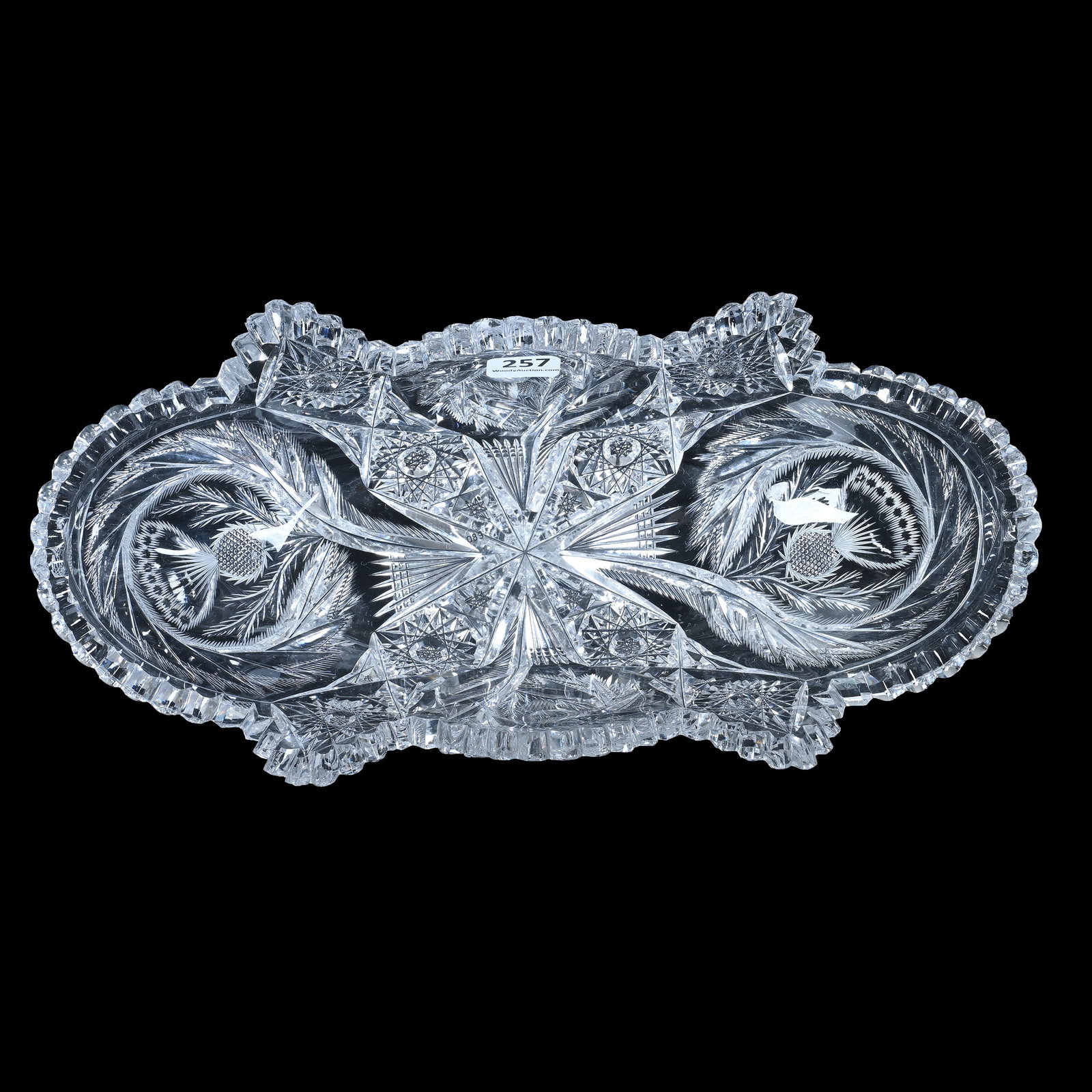 Deep Celery Tray, American Brilliant Cut Glass, Camelia Thistle Designed By WC Anderson (1 of 7)