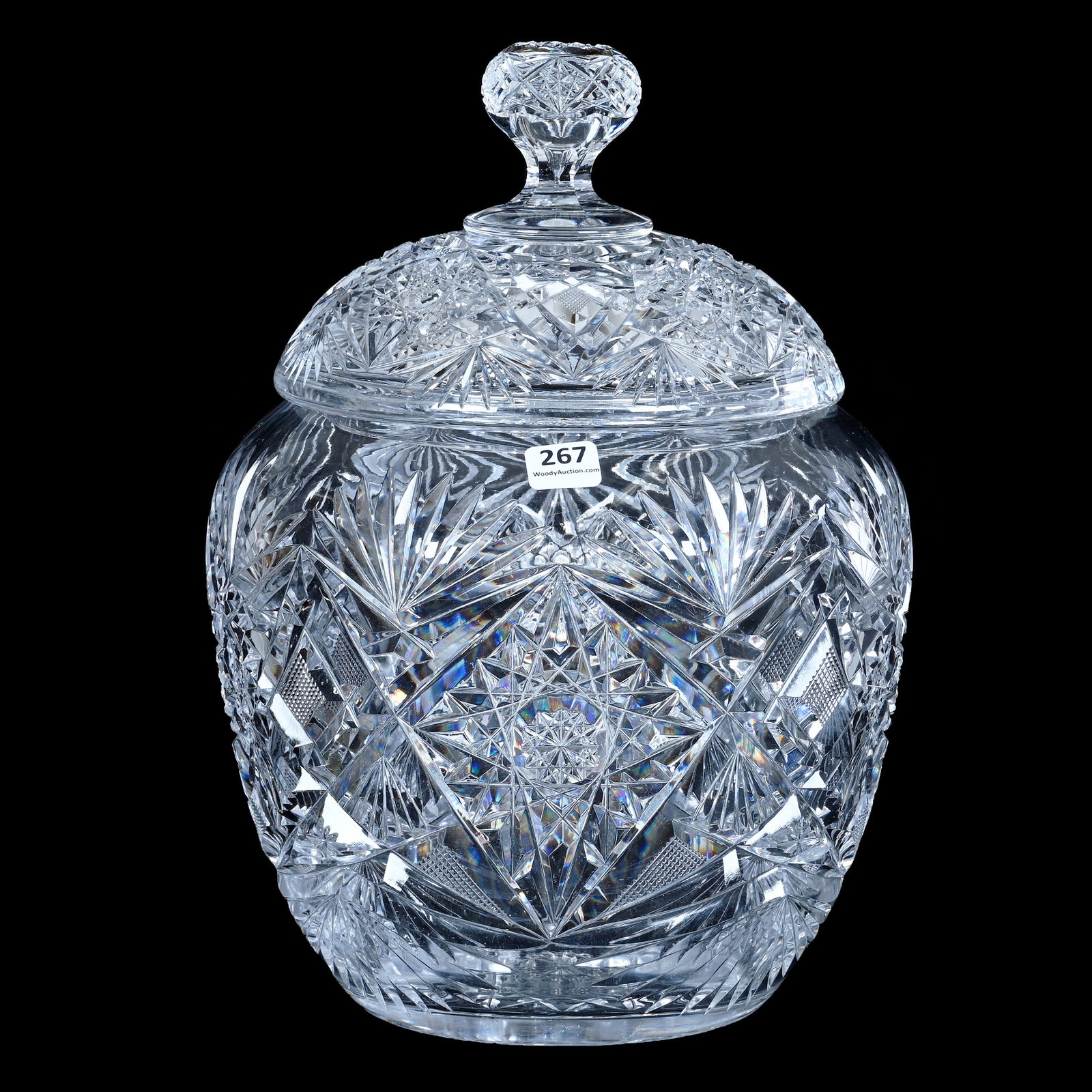 Covered Wassail Bowl, Brilliant Period Cut Glass (1 of 3)