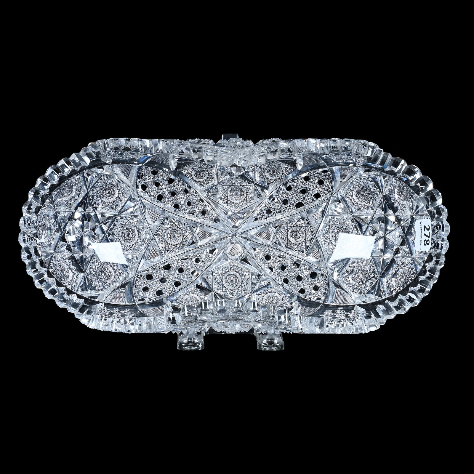 Folded Celery Tray, American Brilliant Cut Glass (1 of 5)