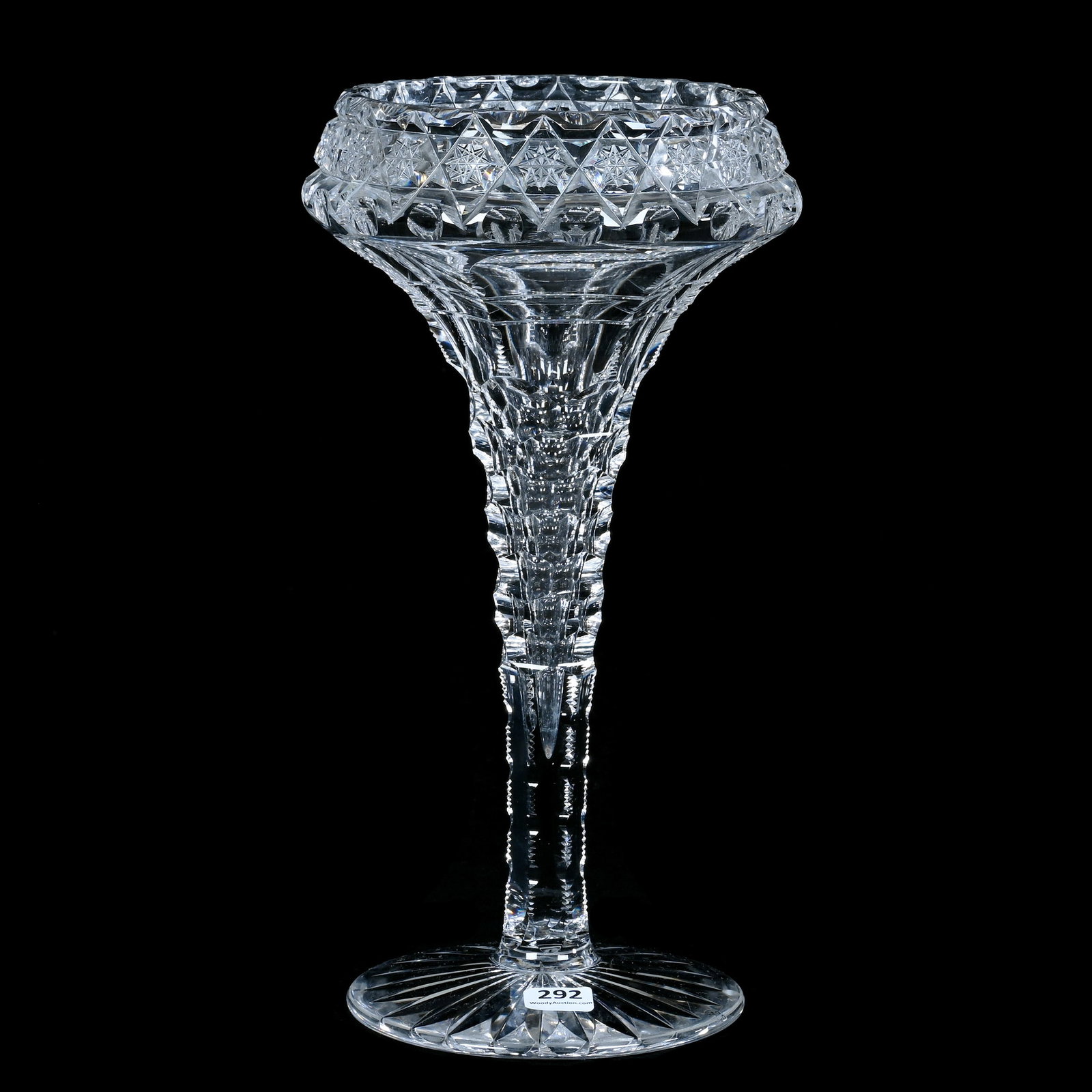 Vase, American Brilliant Cut Glass, Signed Egginton (1 of 3)