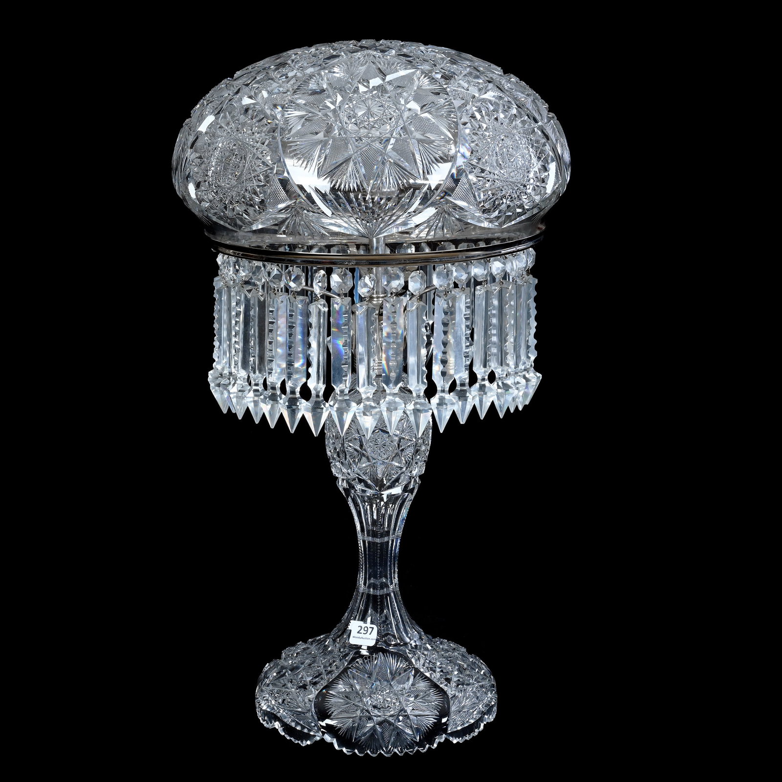 Table Lamp, American Brilliant Cut Glass (1 of 4)