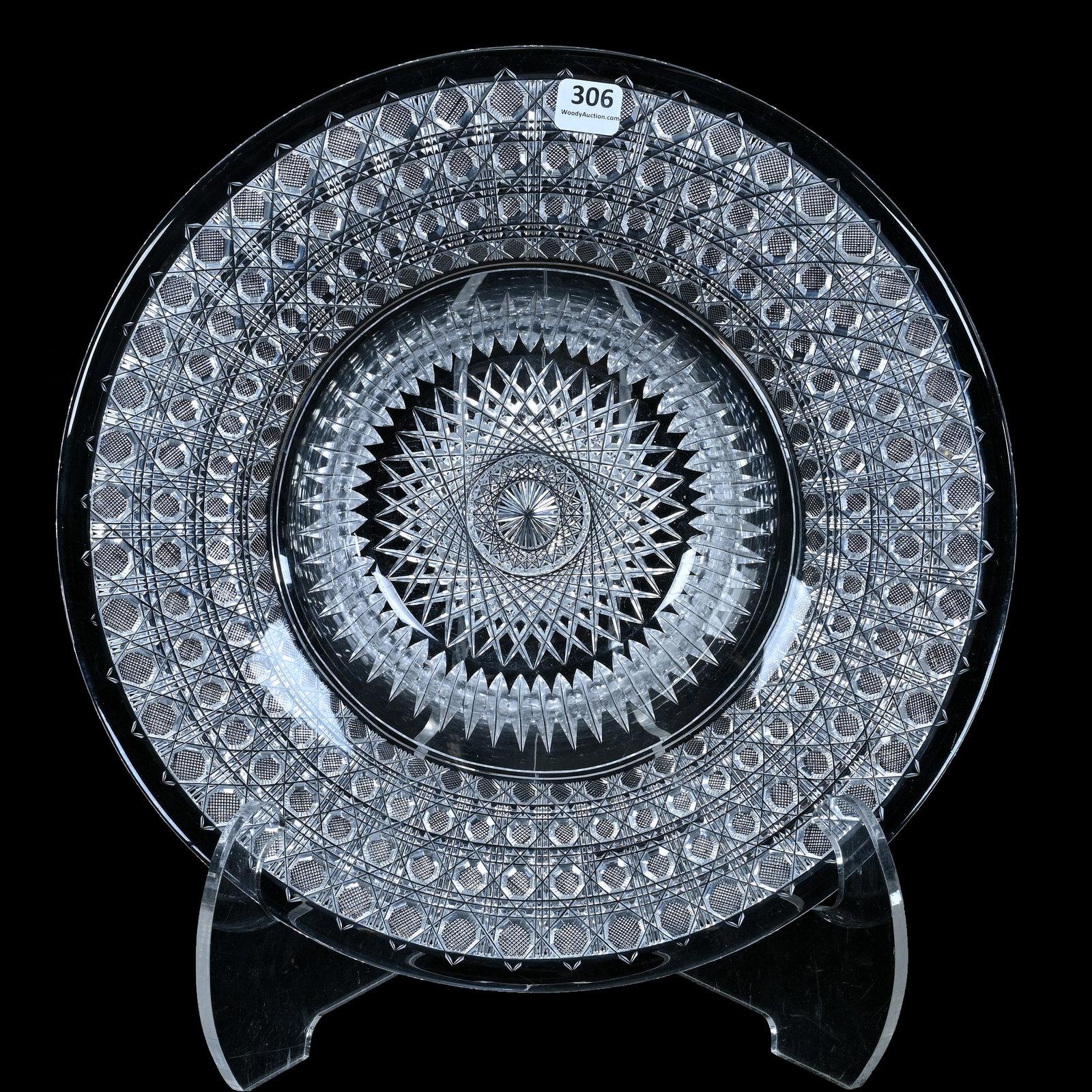 Flared Center Bowl, American Brilliant Cut Glass (1 of 2)