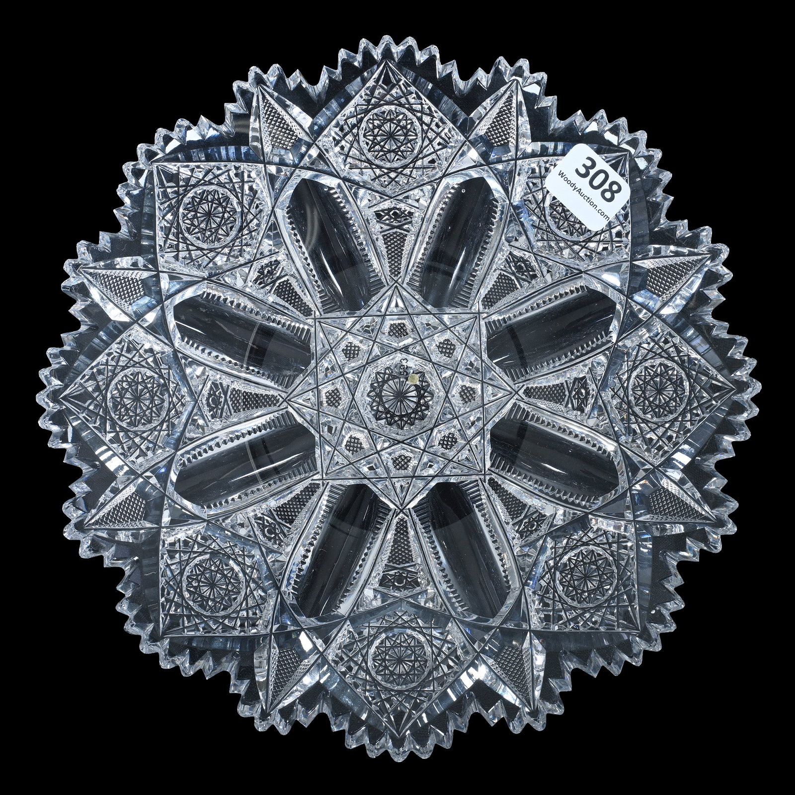 Plate, American Brilliant Cut Glass, Signed Sinclaire, Cornwall Pattern (1 of 4)