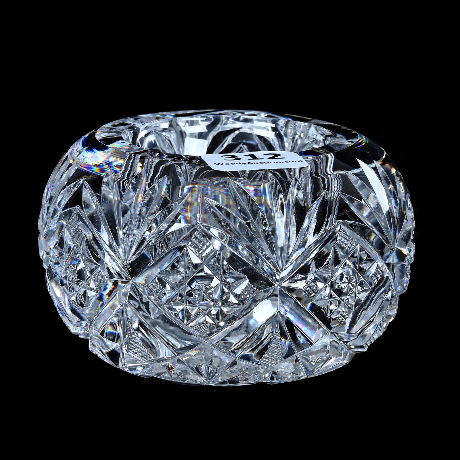 Master Salt, American Brilliant Cut Glass, Marlboro Pattern By Dorflinger (1 of 3)