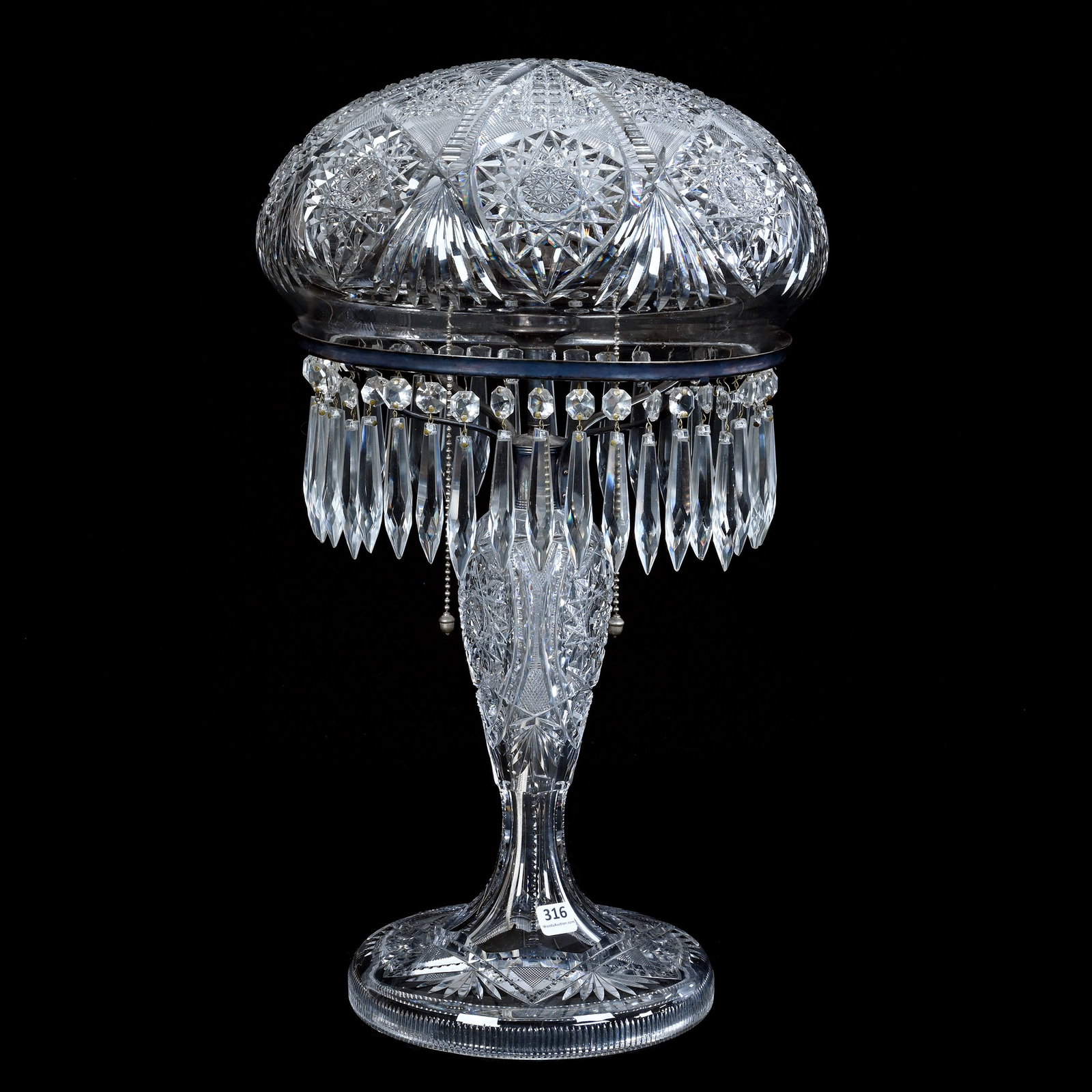 Table Lamp, American Brilliant Cut Glass (1 of 3)