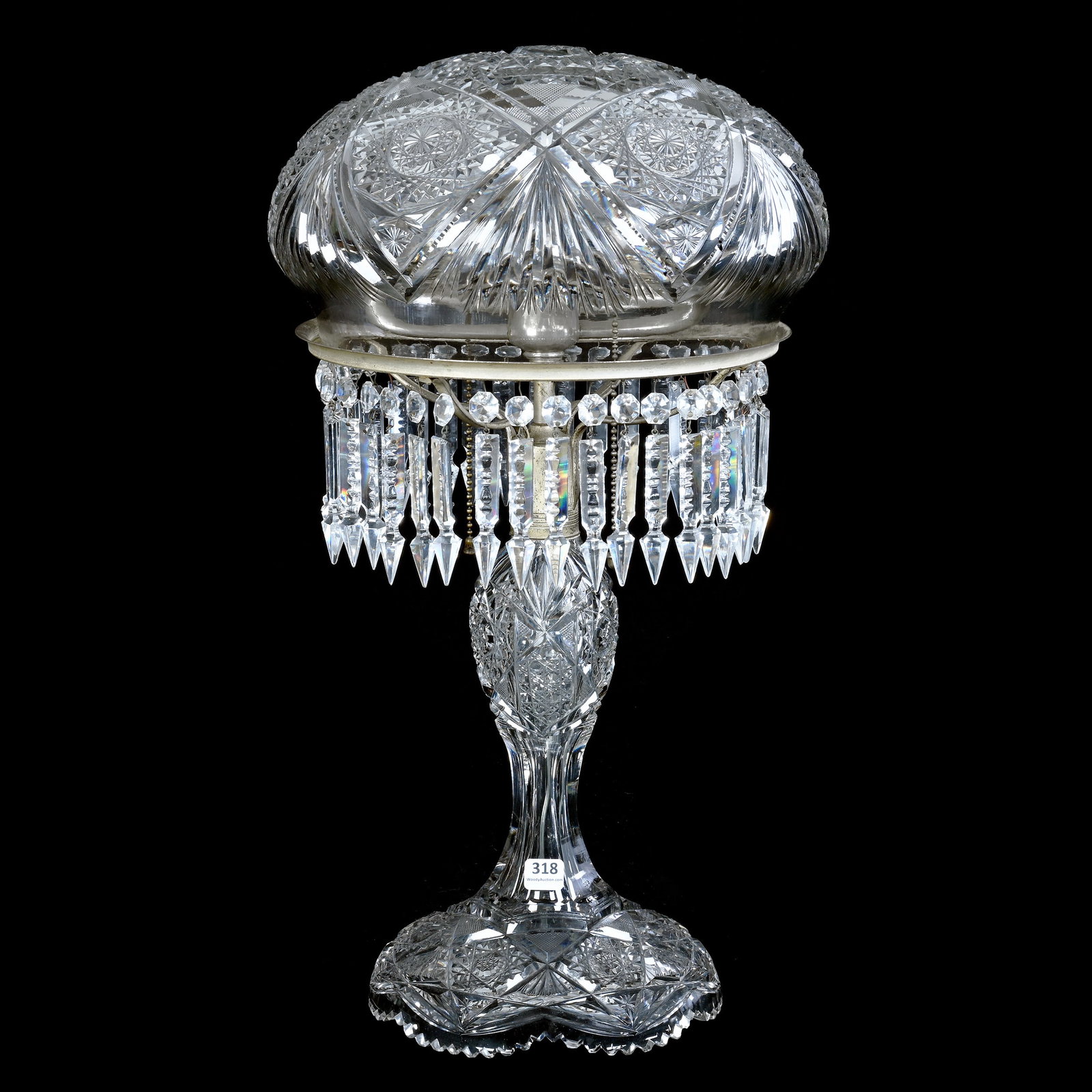 Table Lamp, American Brilliant Cut Glass, (1 of 3)