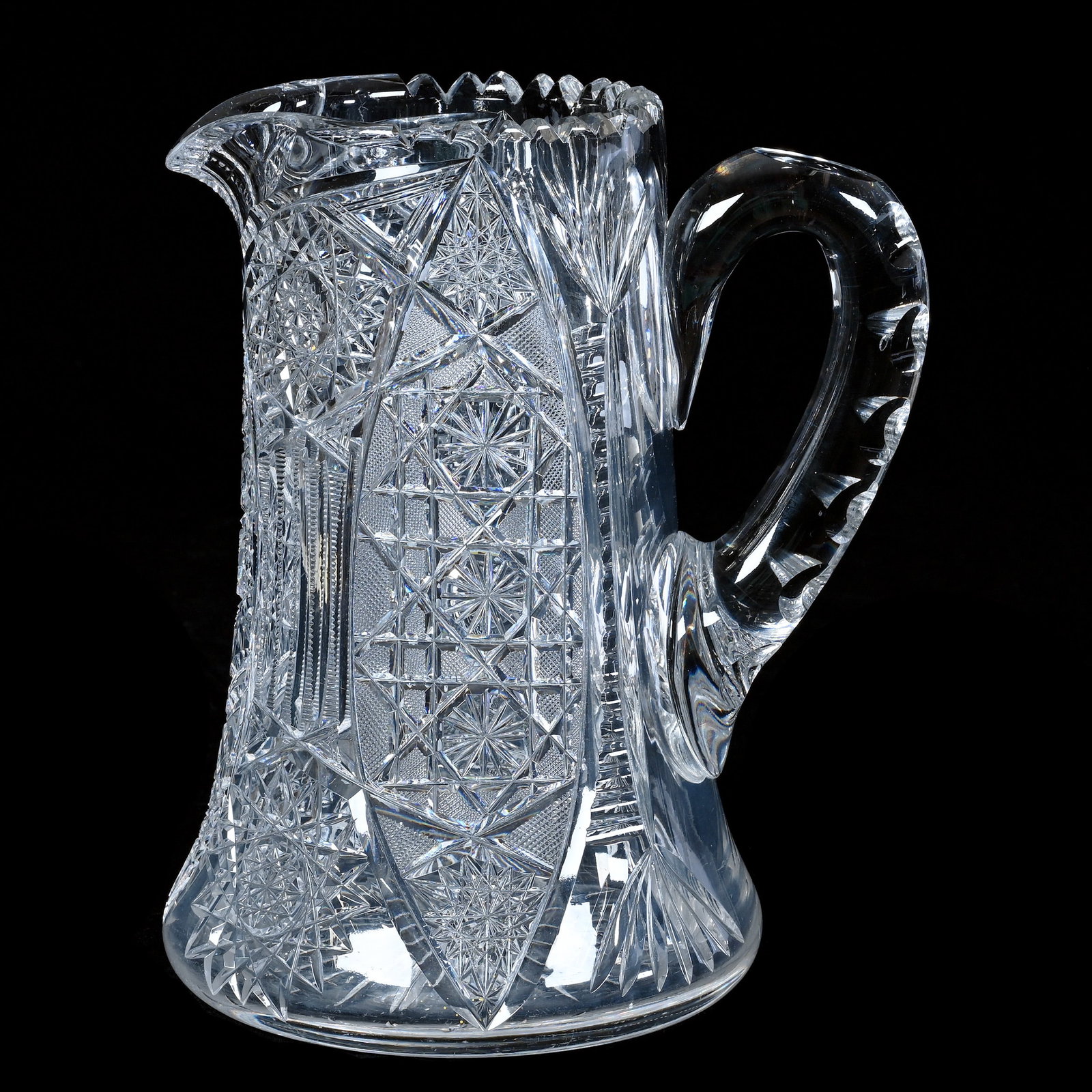 Water Pitcher, American Brilliant Cut Glass (1 of 3)