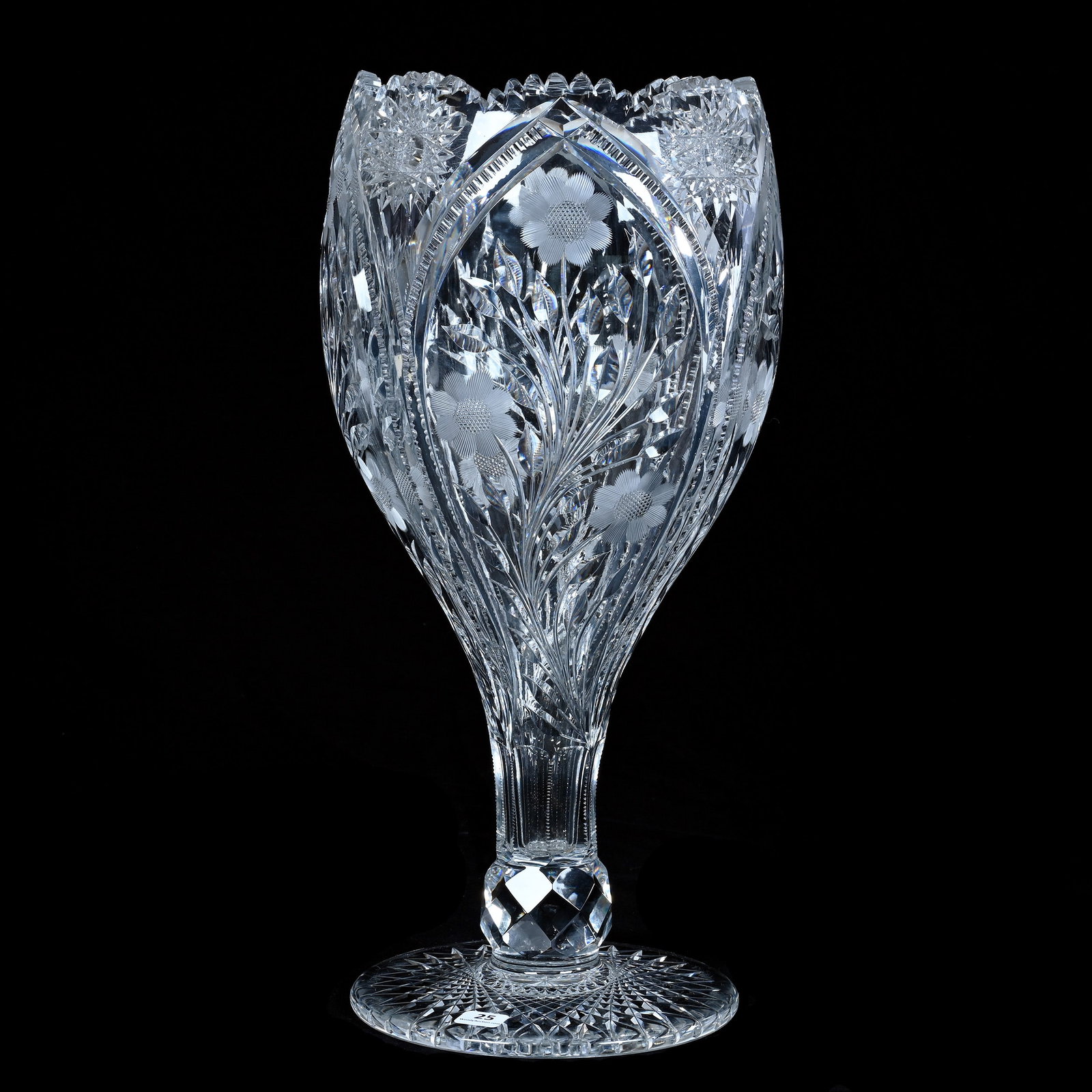 Massive Chalice Vase, American Brilliant Cut Glass (1 of 4)