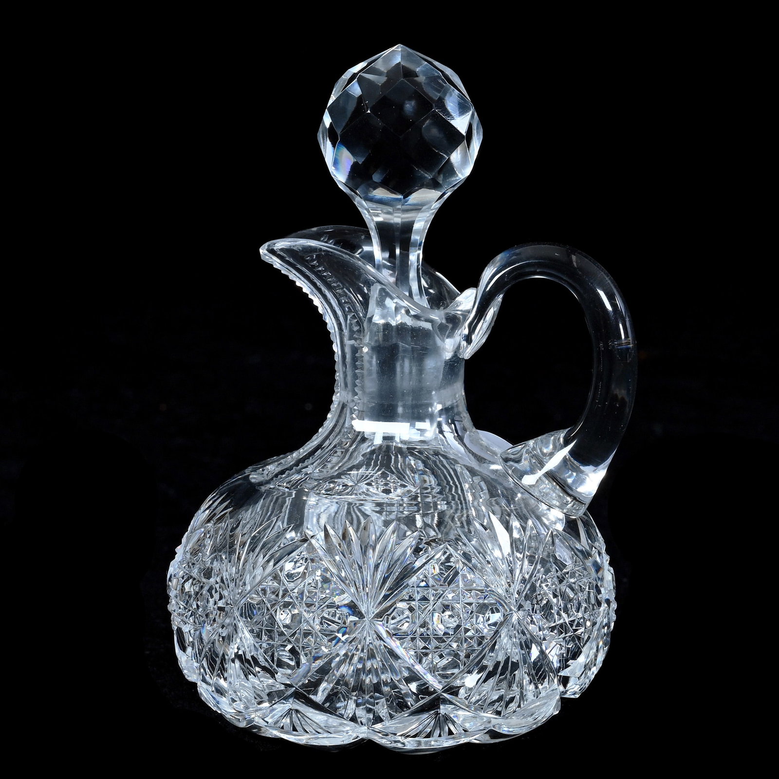 Cruet, American Brilliant Cut Glass, Croesus Pattern By J. Hoare (1 of 3)