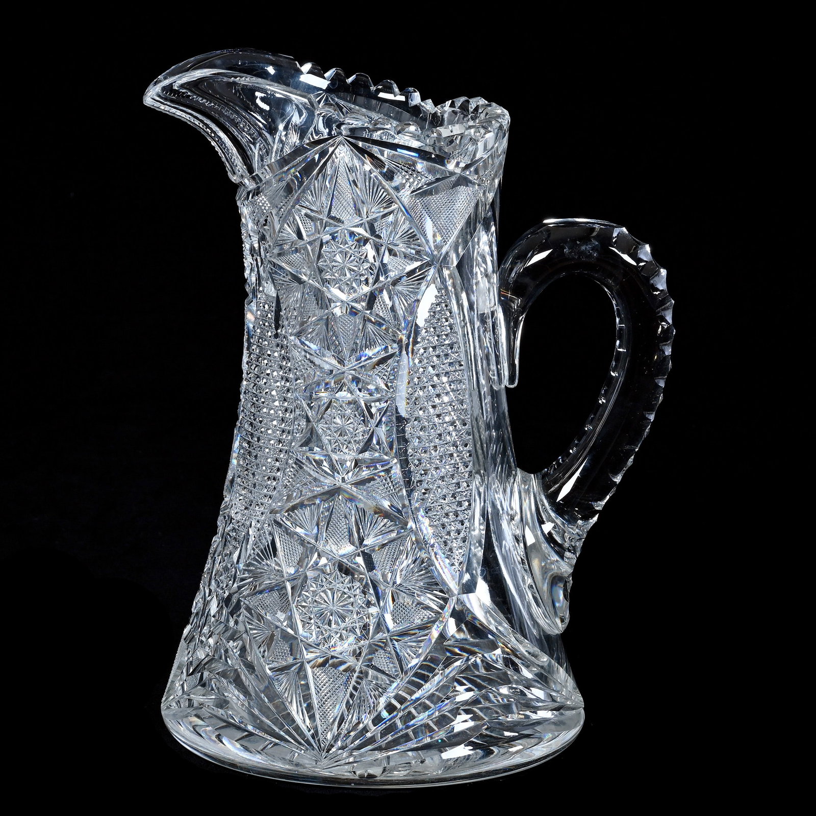 Pitcher, American Brilliant Cut Glass, Pattern #136 By Meriden (1 of 3)