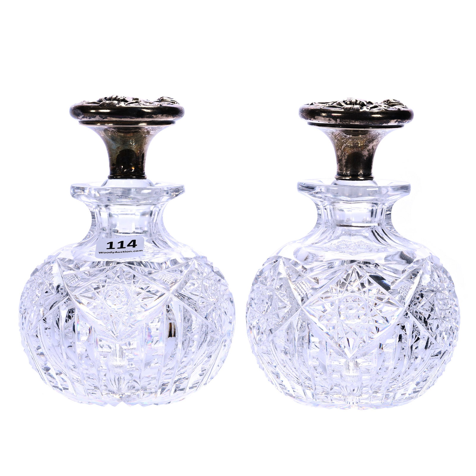 (2) Cologne Bottles, American Brilliant Cut Glass (1 of 5)