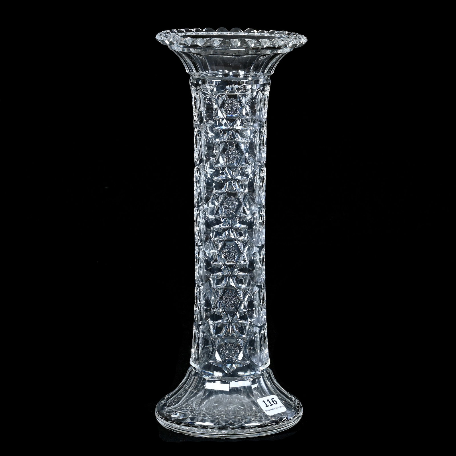 Vase, American Brilliant Cut Glass, Princess Pattern By Hawkes (1 of 3)