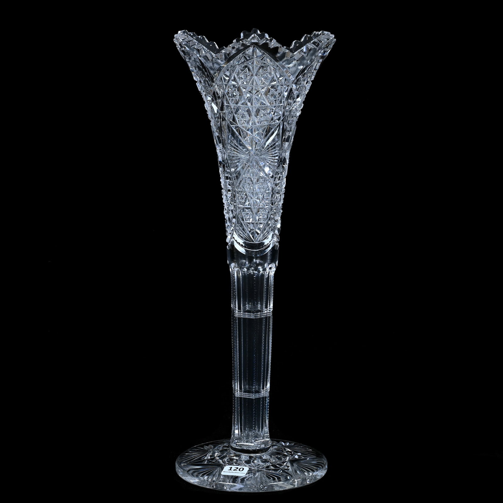 Trumpet Vase, American Brilliant Cut Glass (1 of 3)