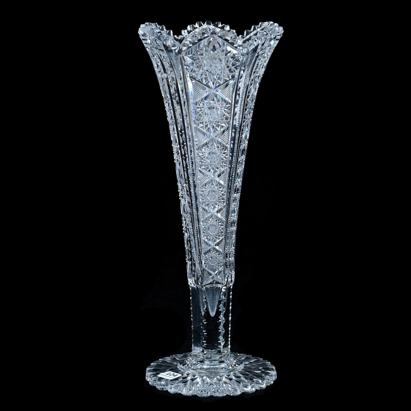 Trumpet Vase, American Brilliant Cut Glass (1 of 3)