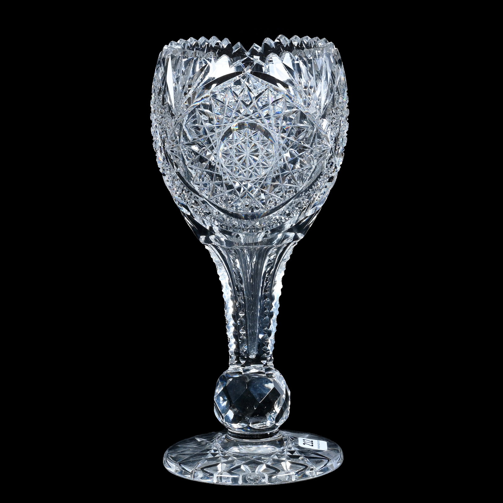Chalice Vase, American Brilliant Cut Glass (1 of 3)