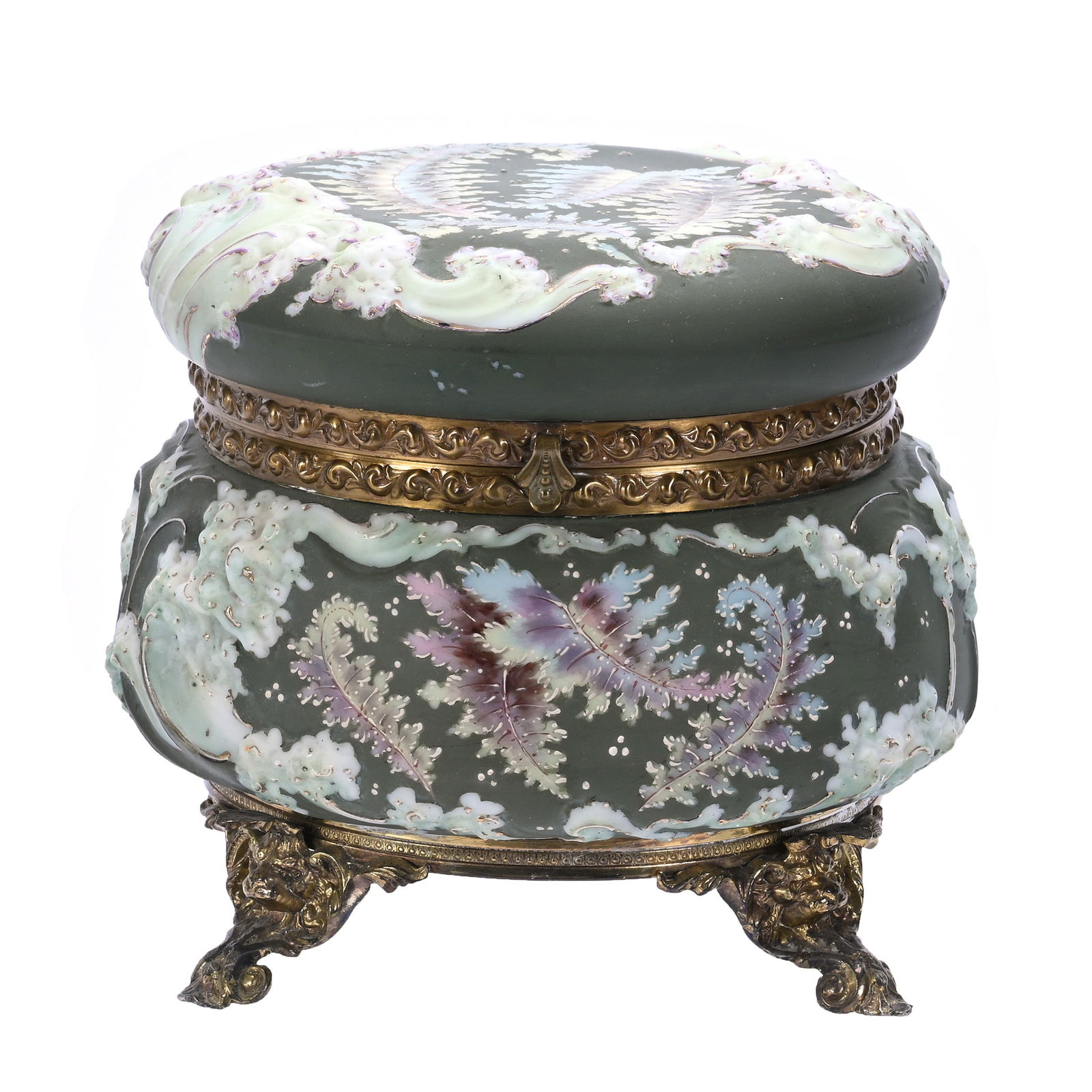 Dresser Box, Unmarked Wave Crest, Sea Foam Mold (1 of 4)