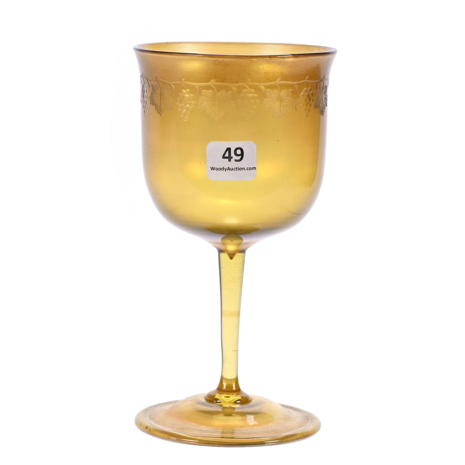 Tiffany Goblet, Signed LCT Favrile #1204 Art Glass (1 of 4)