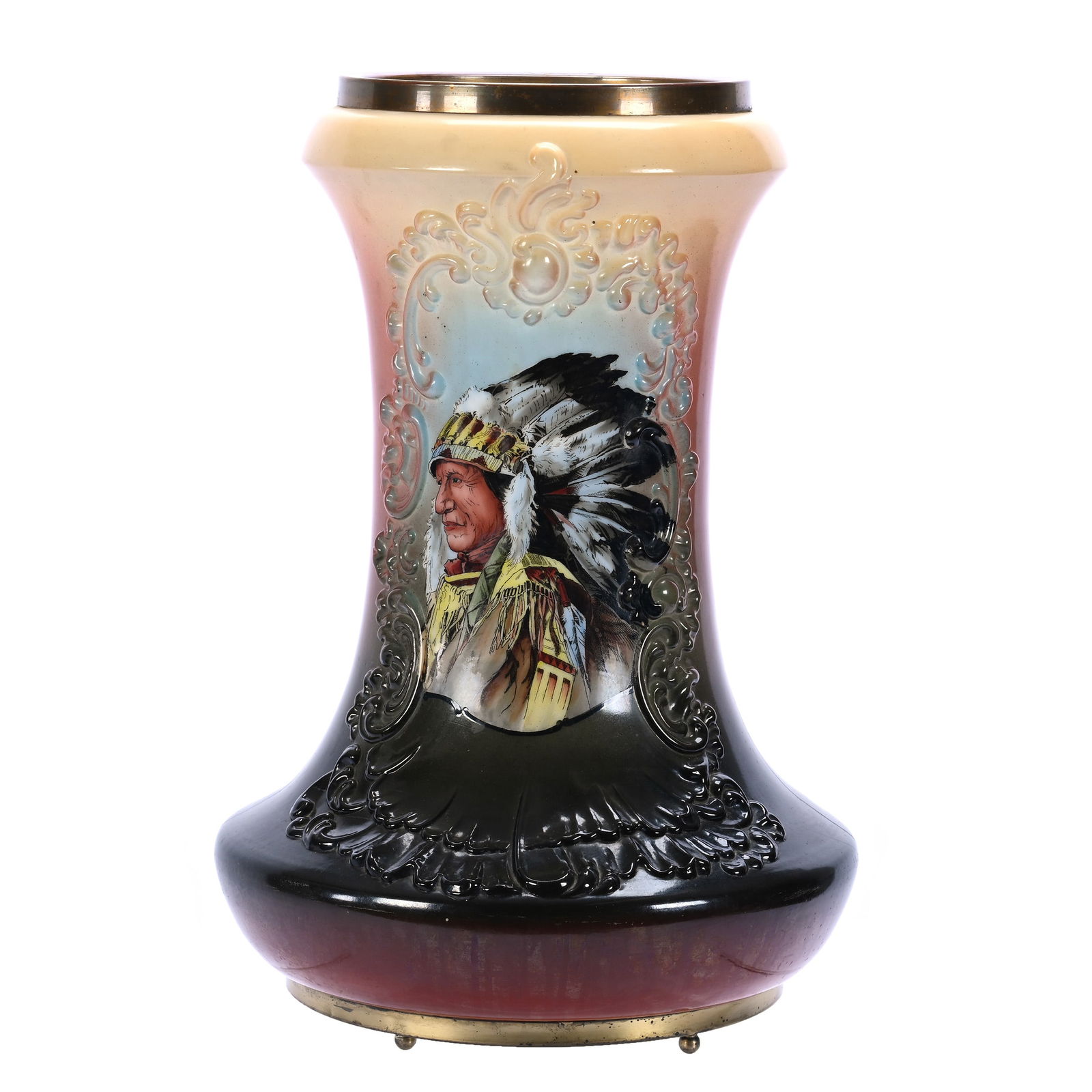 Umbrella Stand, Unmarked Nakara, Rare Double Scene (1 of 4)