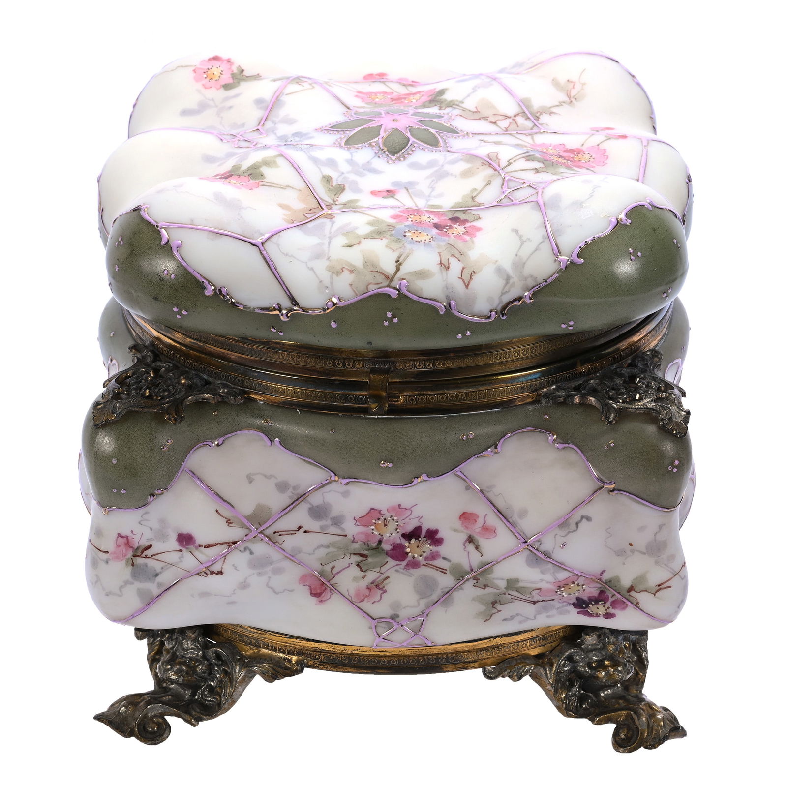 Dresser Box, Unmarked Wave Crest, Egg Crate Mold (1 of 4)