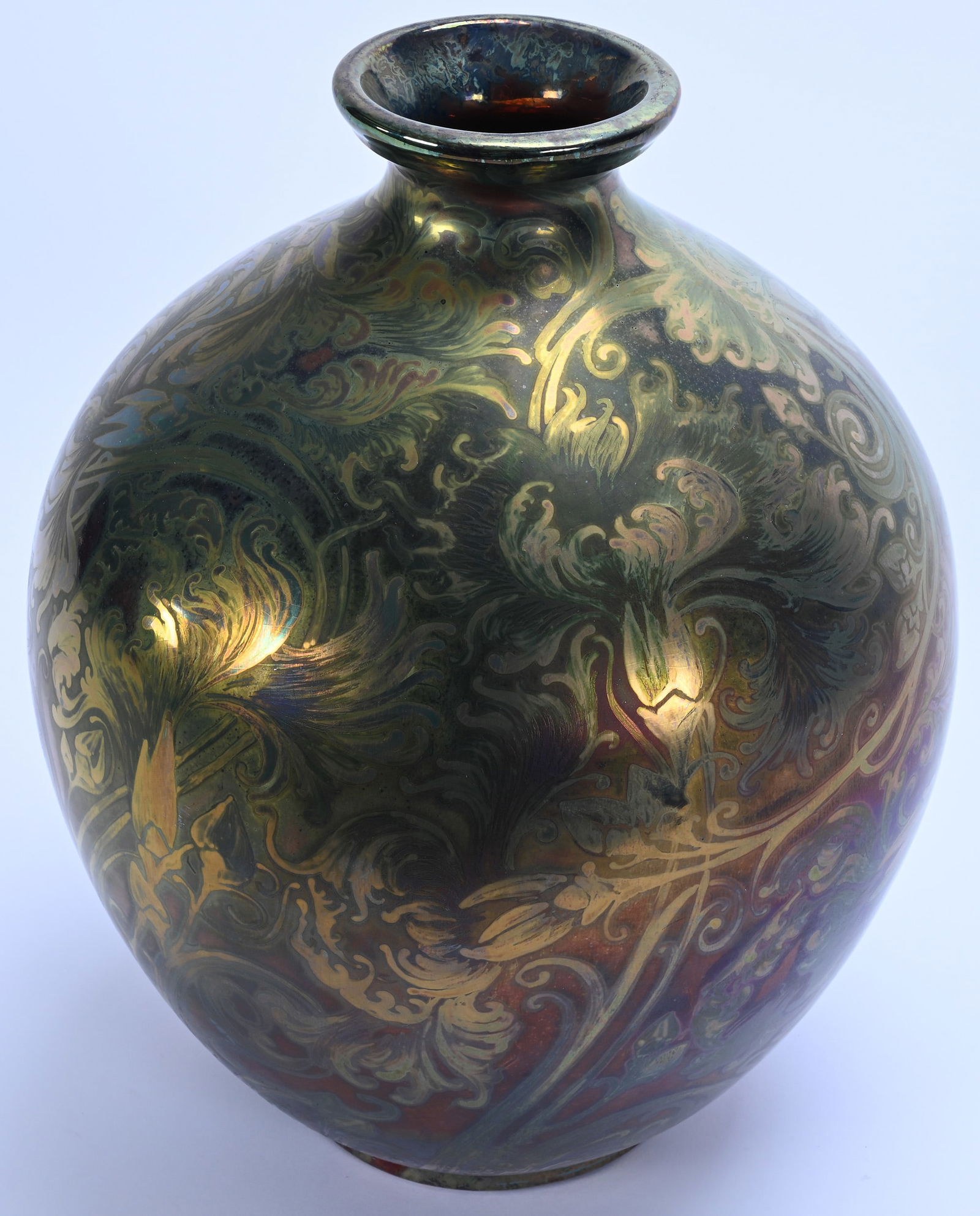 Bulbous Vase, Marked Weller Sicard Art Pottery - 2