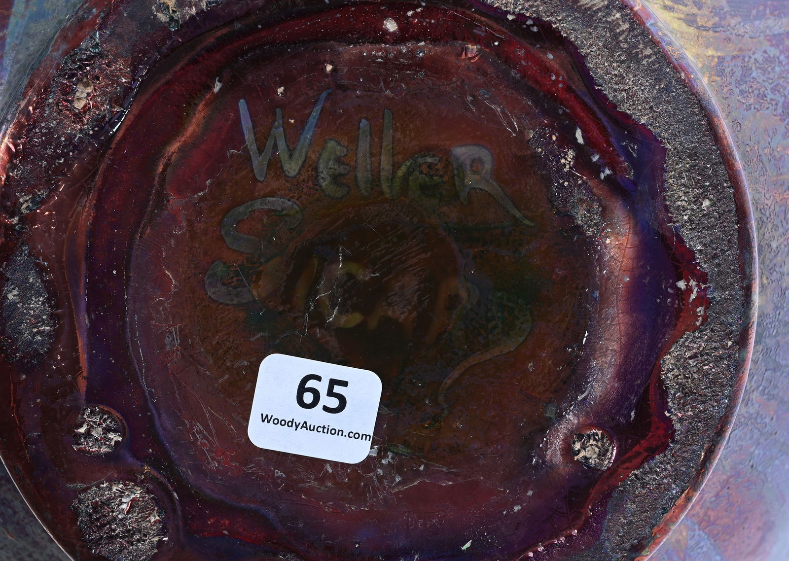 Bulbous Vase, Marked Weller Sicard Art Pottery - 4