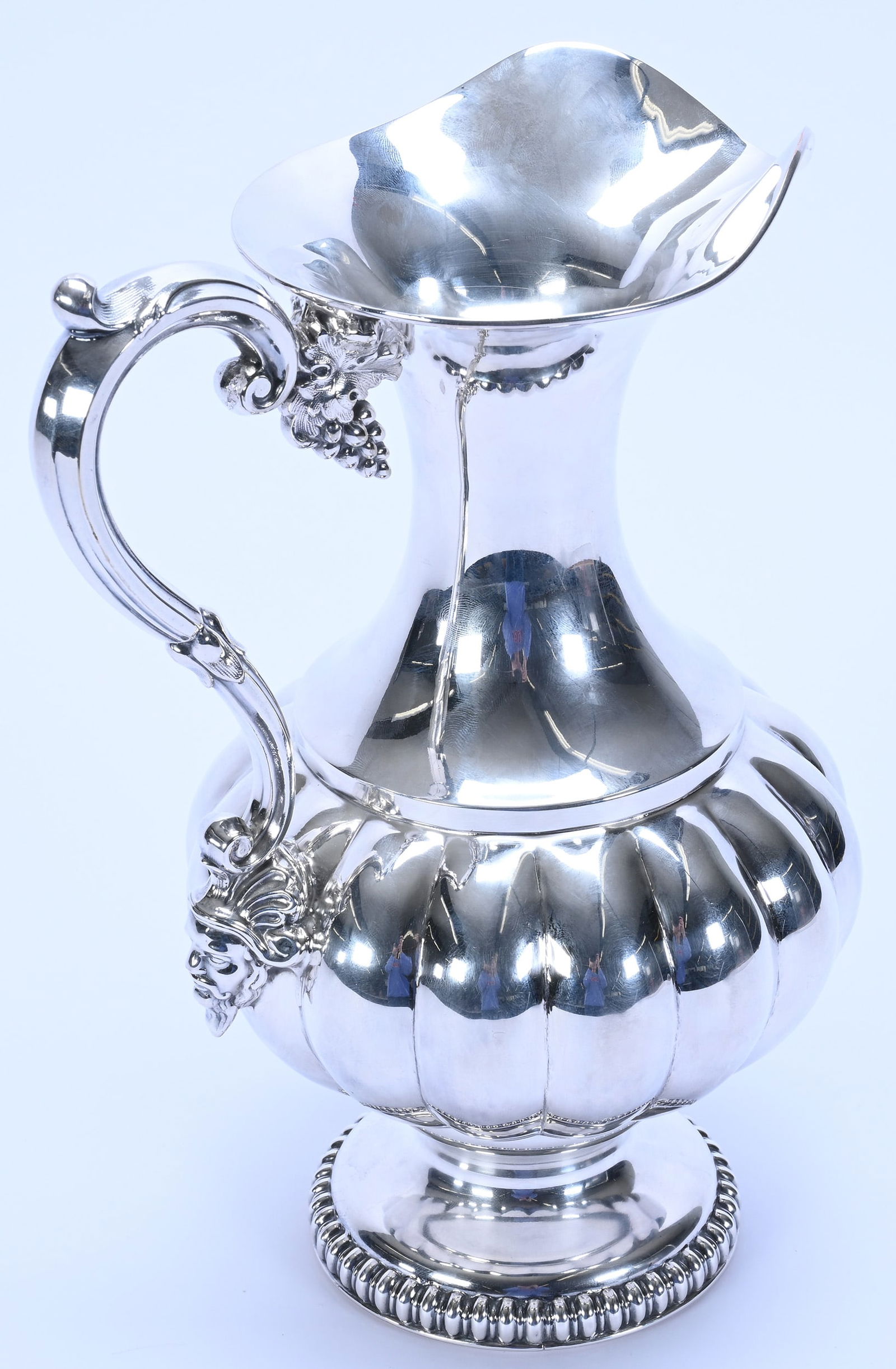 Pedestal Pitcher, Solid Sterling Silver - 2