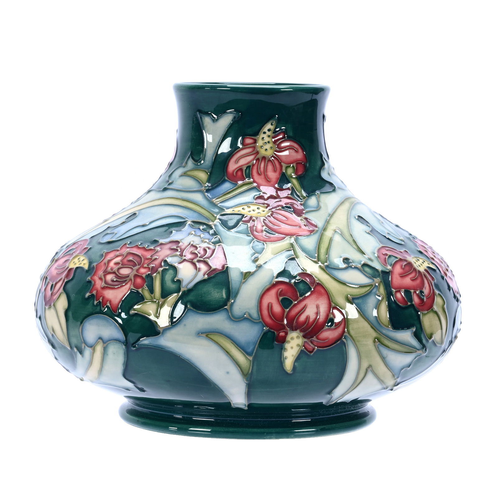 Squat Vase, Moorcroft Pottery, Dated 1995 (1 of 3)