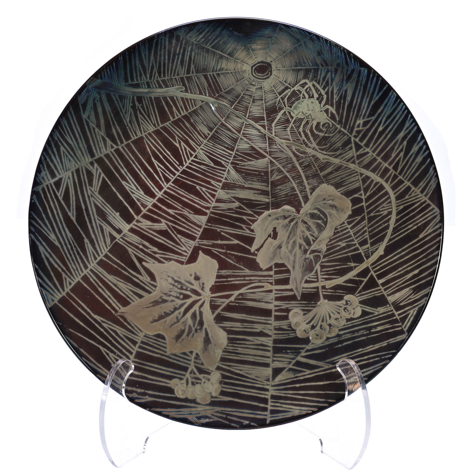 Charger Plaque, Marked Weller J. Sicard (1 of 4)