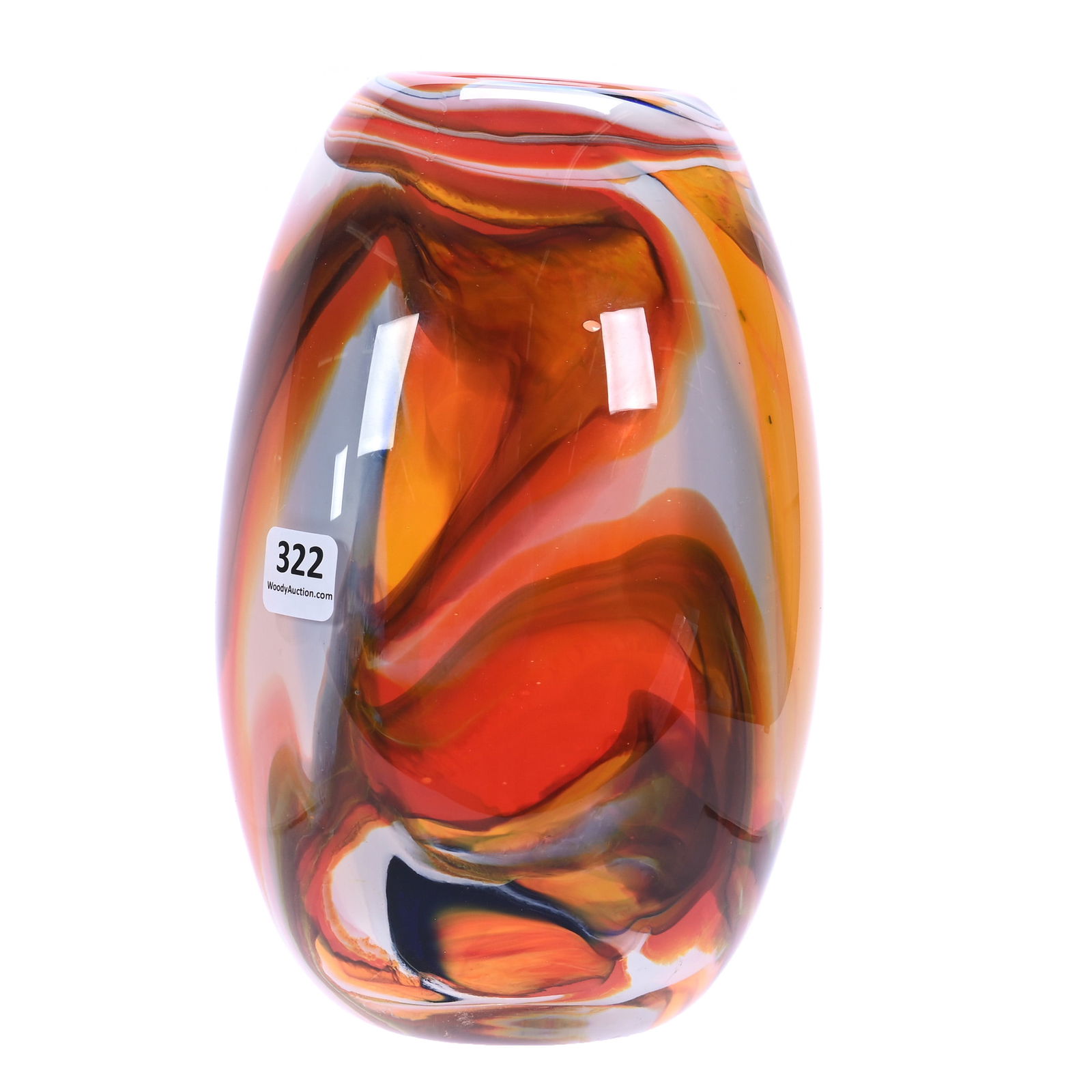 Vase Signed Labino (Dominick Labino 1910-1987), Dated 1983, Polychroma Series (1 of 4)