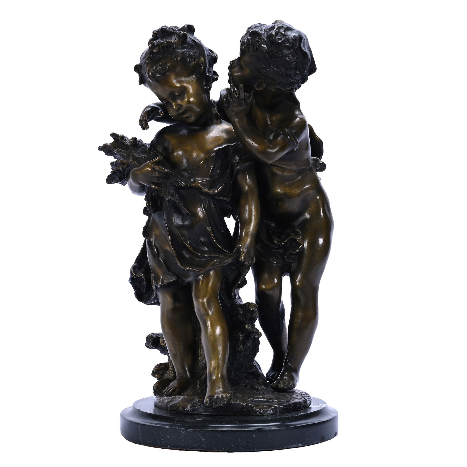 Bronze Sculpture, Artist Signed A. Moreau, Titled "The Secret" (1 of 5)