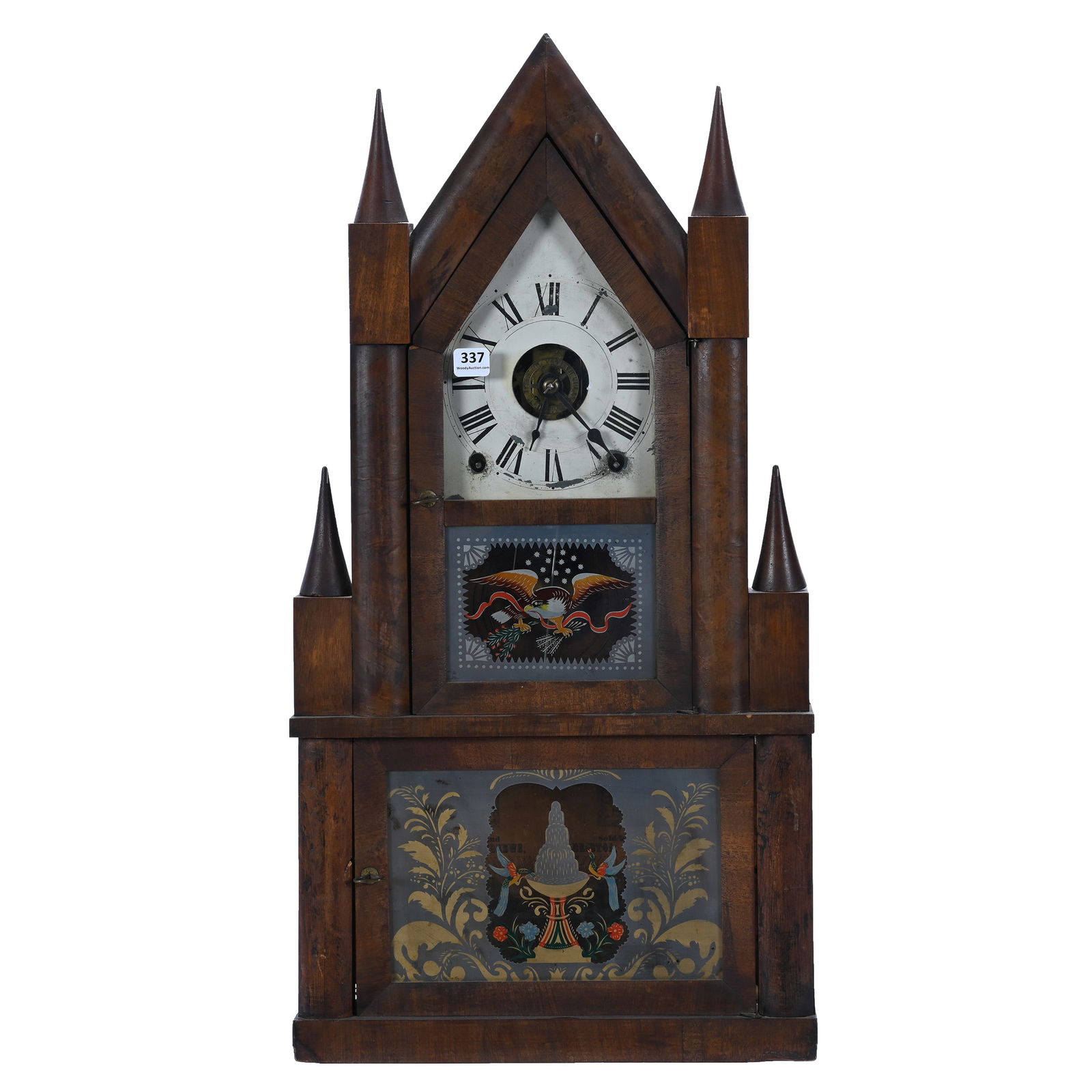 Steeple On Steeple Shelf Clock By Terry & Andrews, Bristol Ct, Circa 1850's (1 of 5)