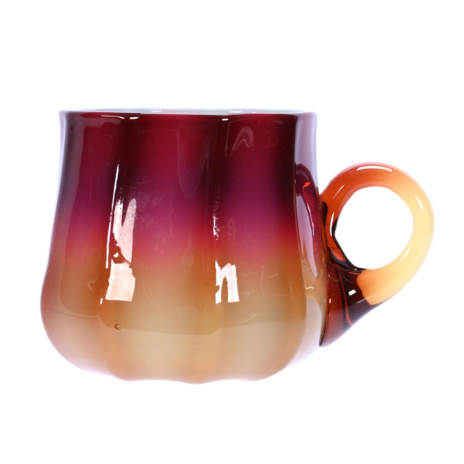 Punch Cup, Plated Amberina Art Glass By New England (1 of 3)