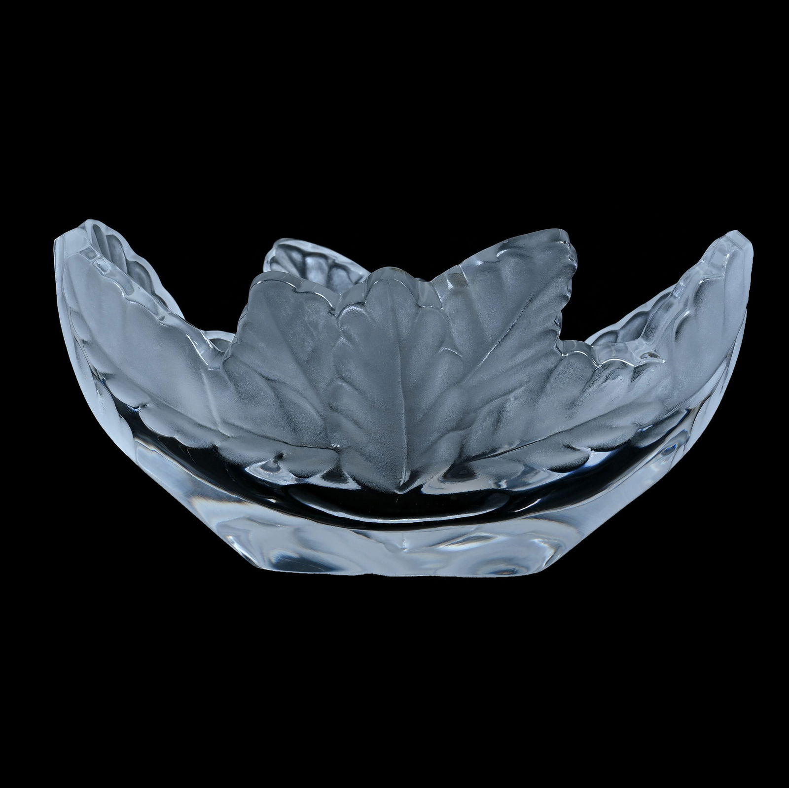 Oval Bowl, Marked Lalique France, Compiegne Pattern (1 of 4)