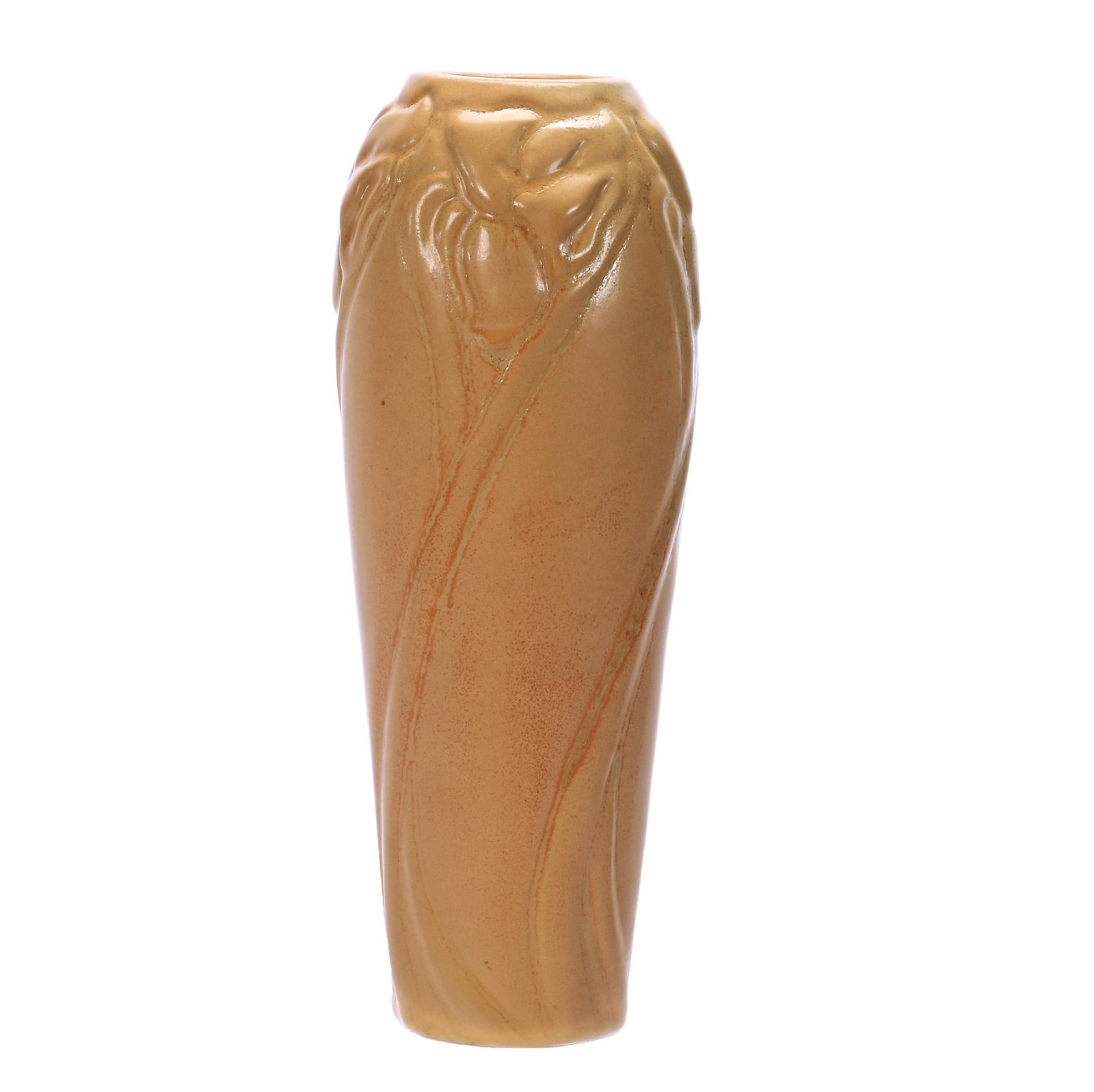 Vase Marked Van Briggle Art Pottery, Calla Lily Pattern, Yellow Glaze (1 of 3)