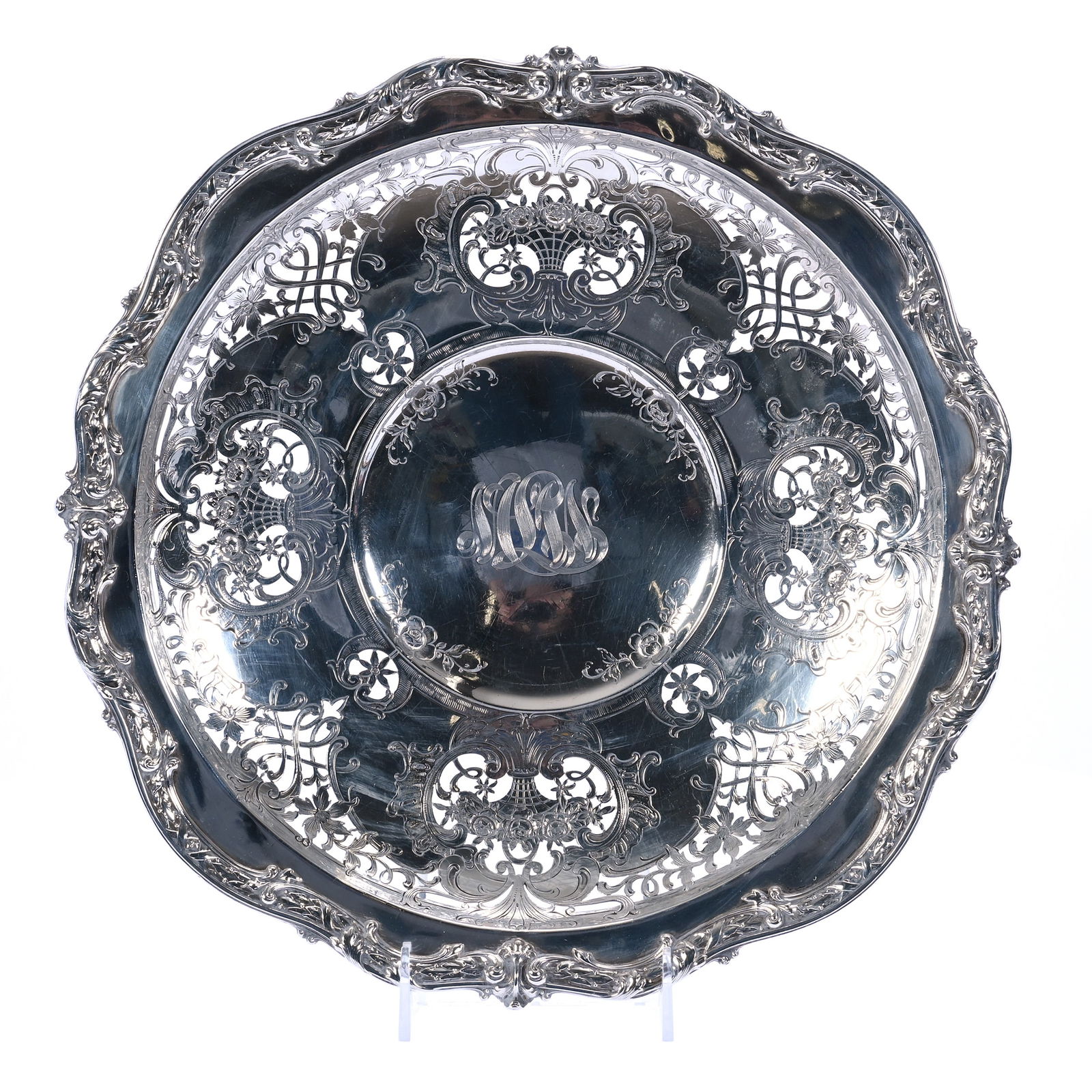 Pedestal Tray, Marked Redlich Sterling Silver Model #6254 (1 of 3)