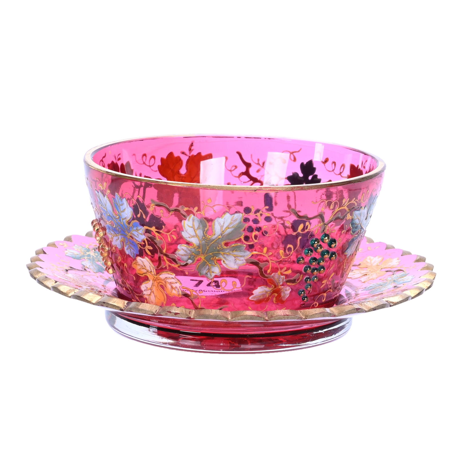 Ramekin And Underplate, Unmarked Moser (1 of 5)